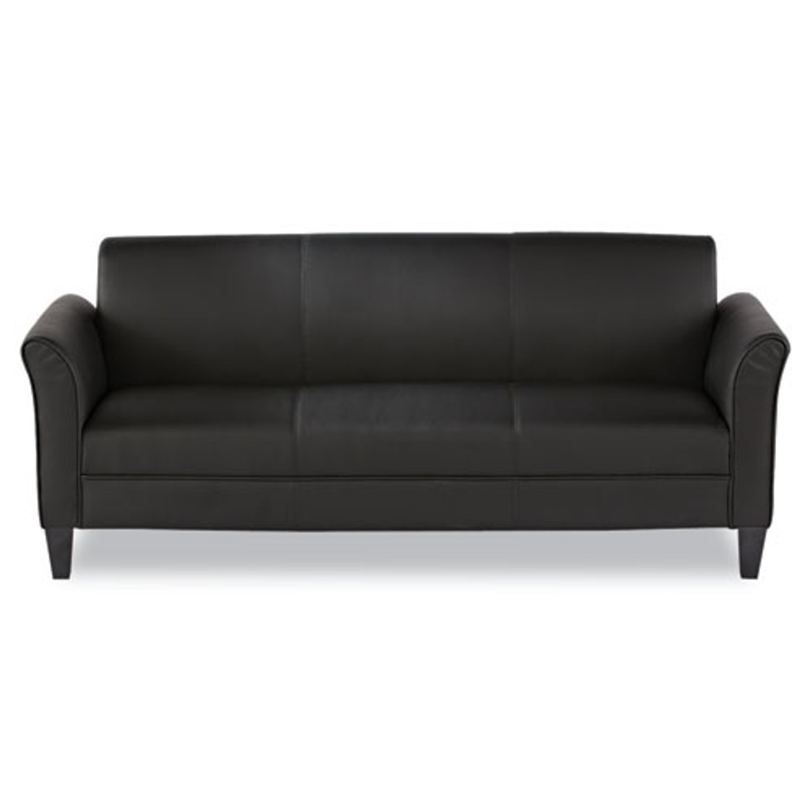 Alera Reception Lounge Furniture, 3-cushion Sofa, 77 X 31.5 X 32, Black