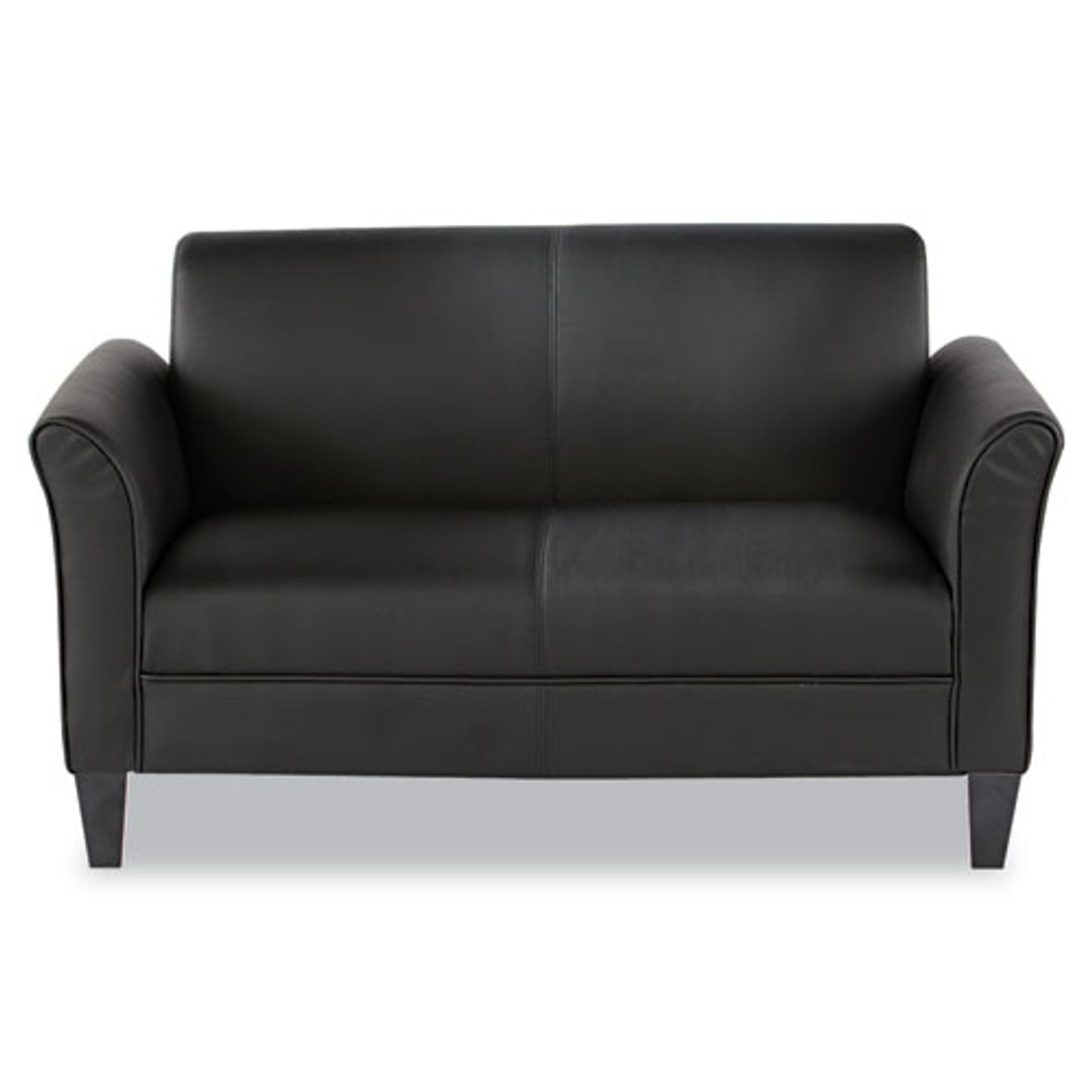 Alera Reception Lounge Furniture, Loveseat, 55.5w X 31.5d X 32h, Black