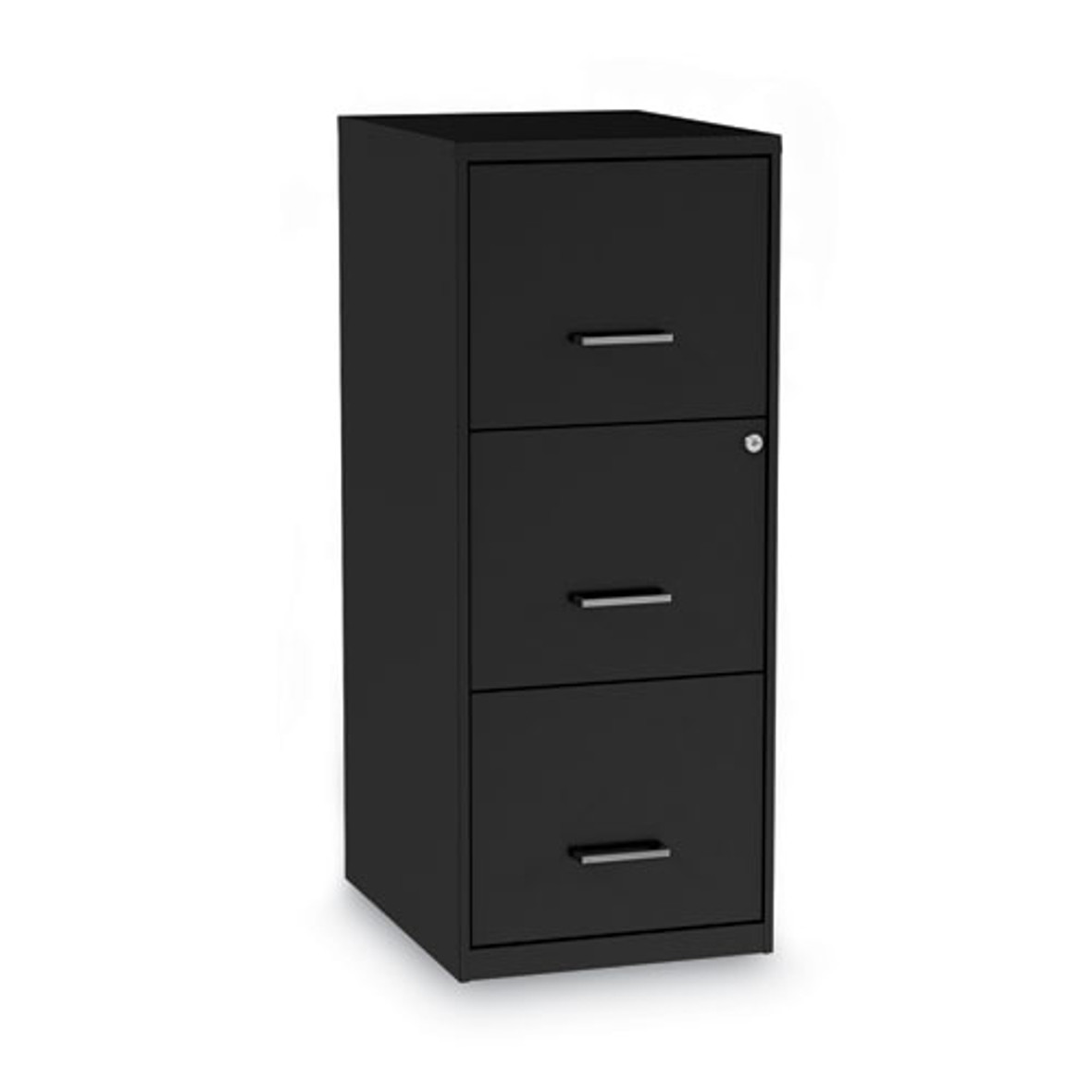 Soho Vertical File Cabinet, 3 Drawers: File/file/file, Letter, Black, 14" X 18" X 34.9"