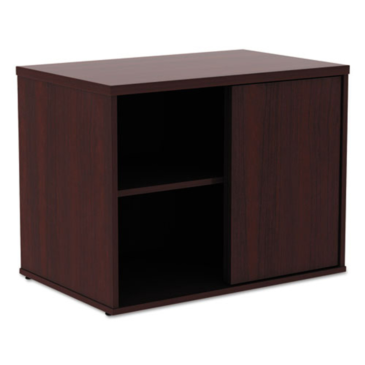 Alera Open Office Low Storage Cab Cred, 29 1/2w X 19 1/8d X 22 7/8h, Mahogany