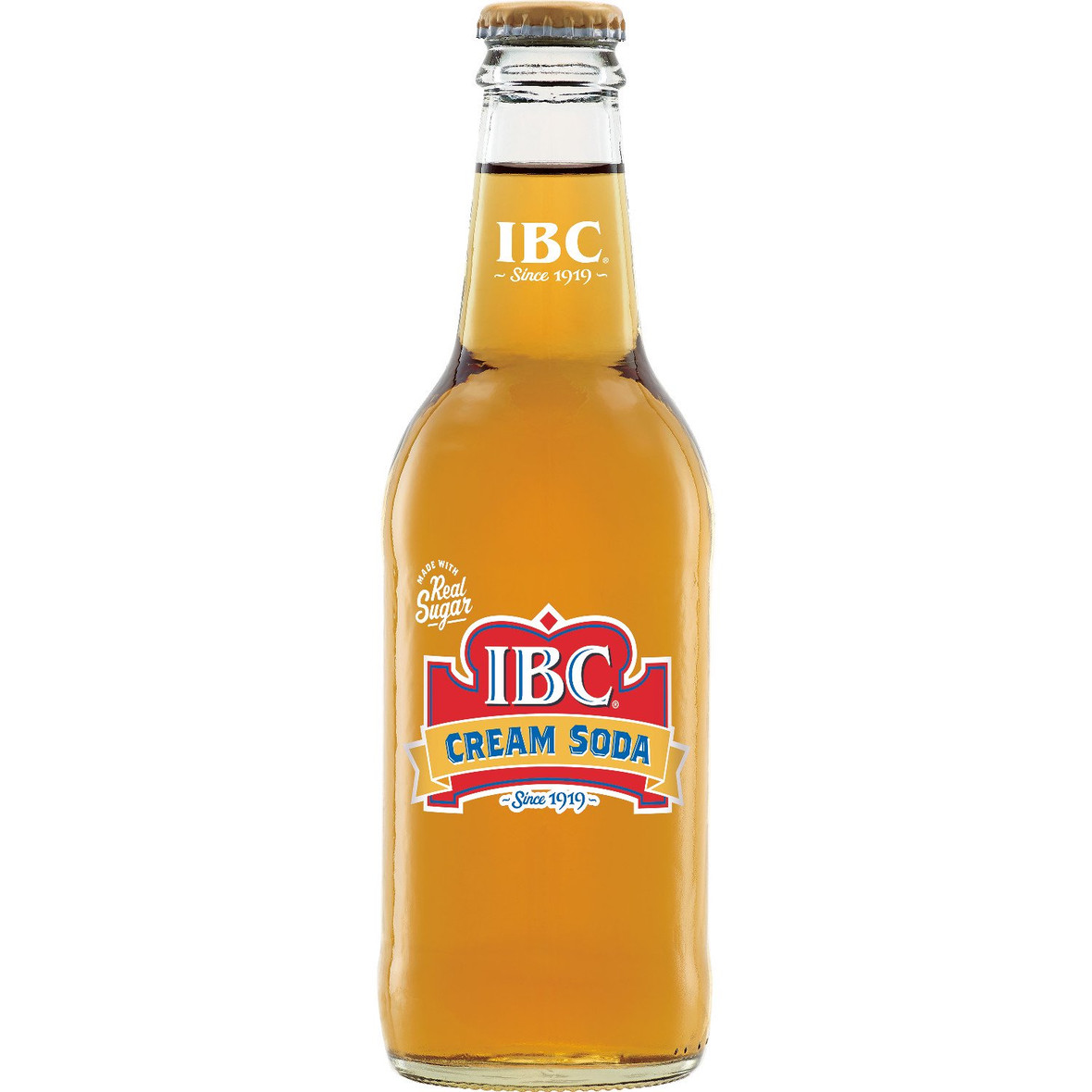 IBC Cream Soda With Sugar Glass Bottle