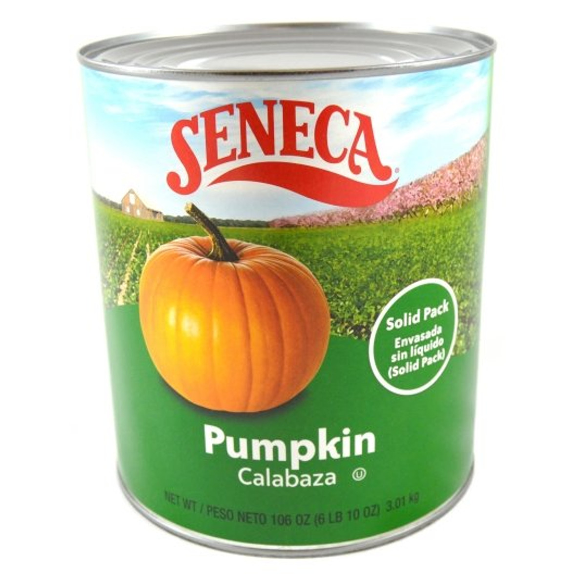 Seneca Pumpkin Can Solid Pack, 106 oz - 6 Cans Per Case