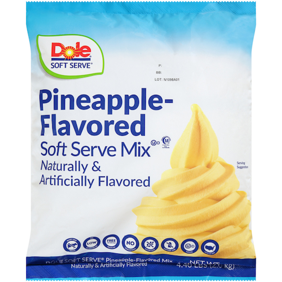 Dole Pineapple Soft Serve Mix, 4.4 Pounds - 4 Per Case