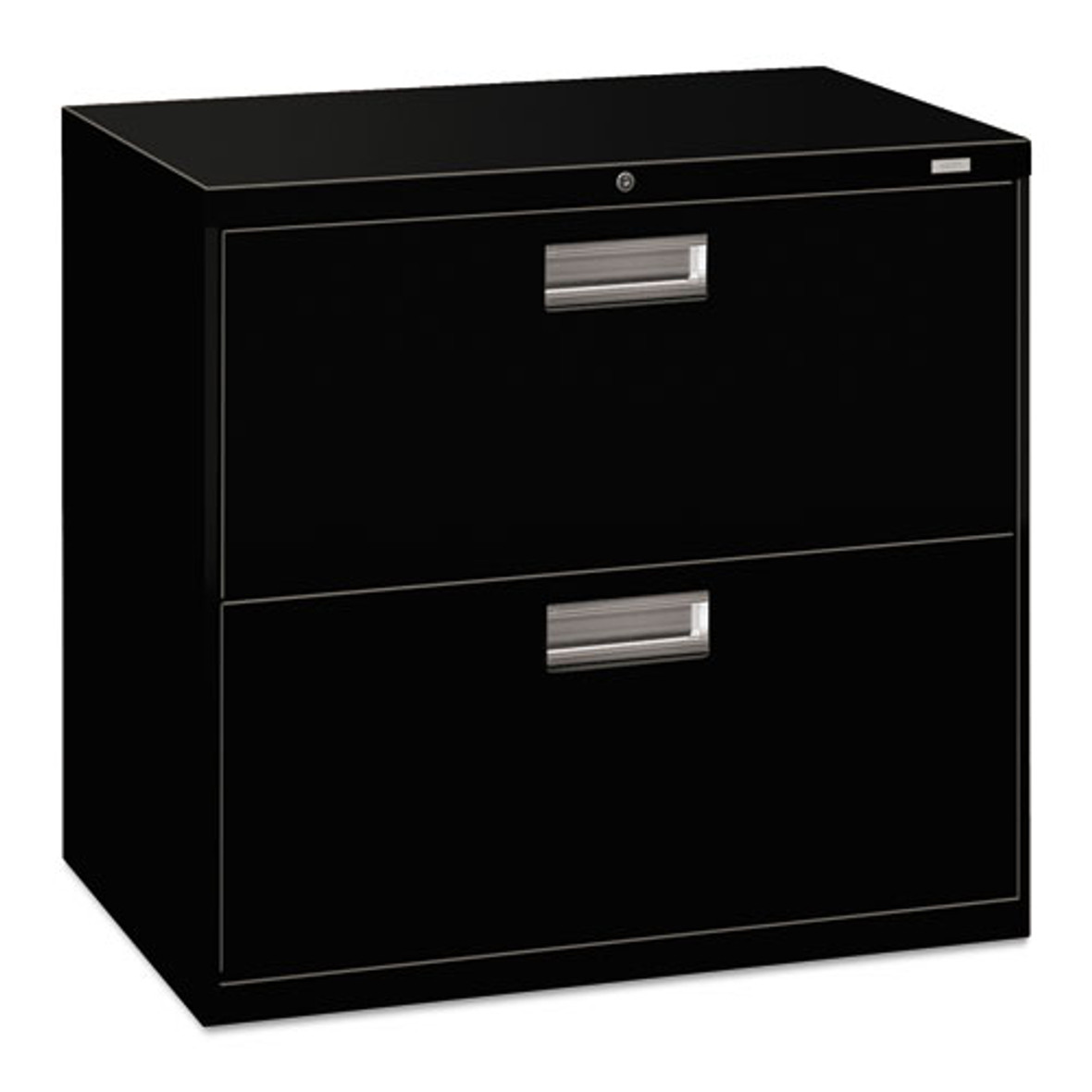 Brigade 600 Series Lateral File, 2 Legal/letter-size File Drawers, Black, 30" X 18" X 28"