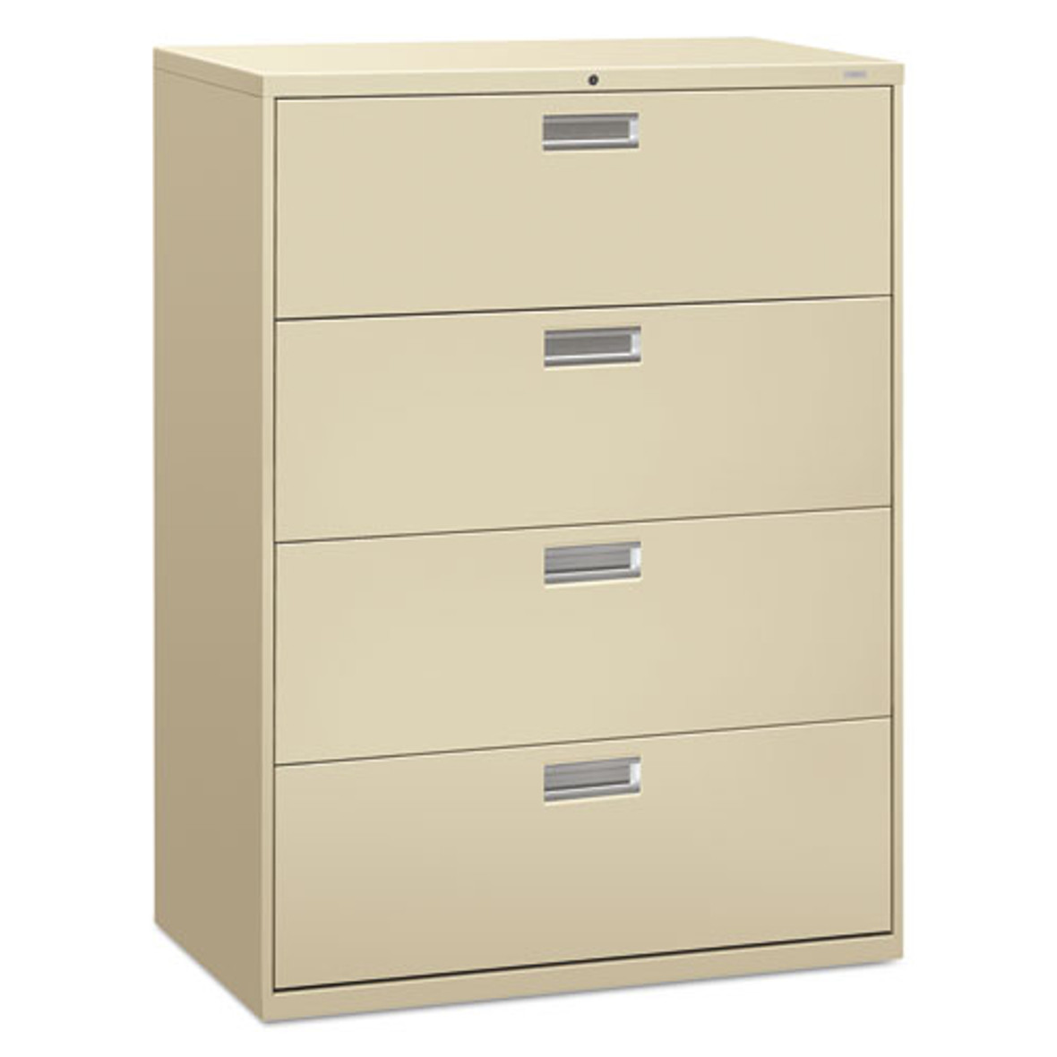 Brigade 600 Series Lateral File, 4 Legal/letter-size File Drawers, Putty, 42" X 18" X 52.5"