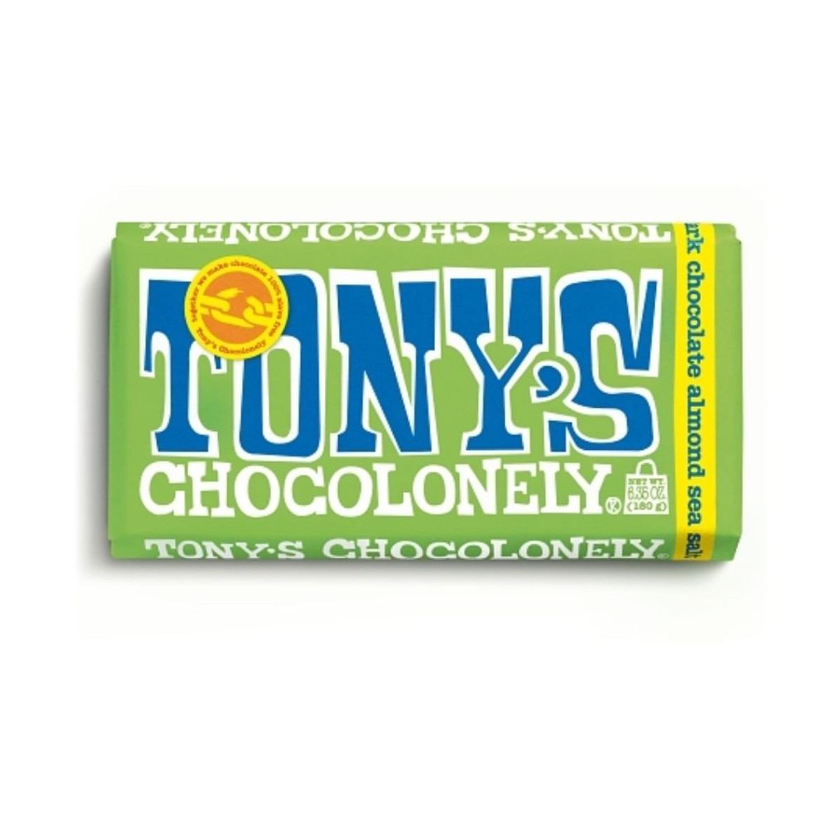 Tony's Chocolonely Chocolate Bar With Almonds & Sea Salt
