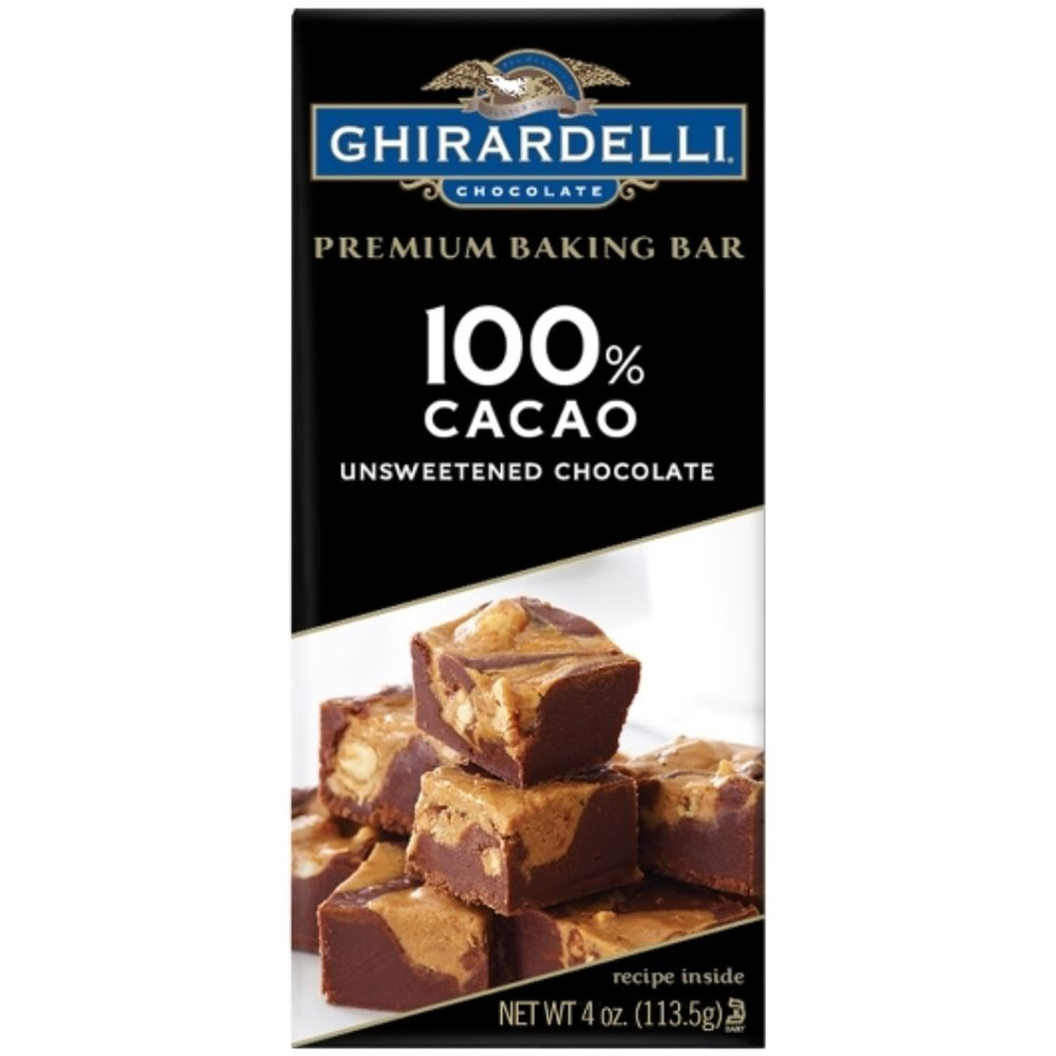 Ghirardelli 100% Chocolate Baking Bar, 4 Ounces