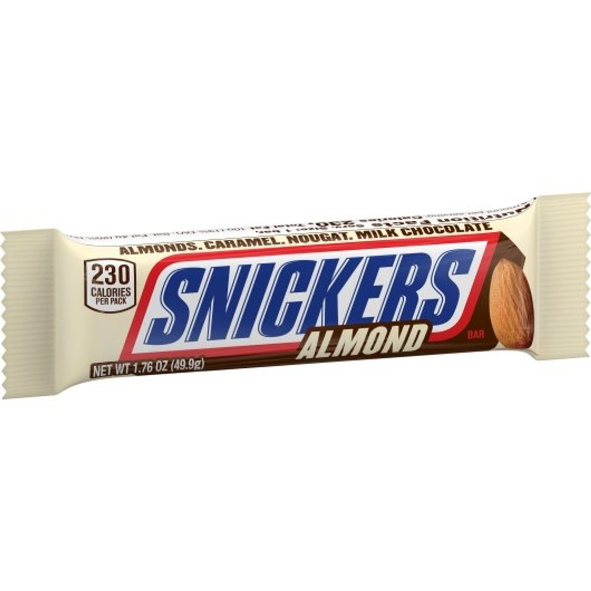 Snickers Almond Chocolate Candy Bar, 1.76 Ounces,  288 Per Case