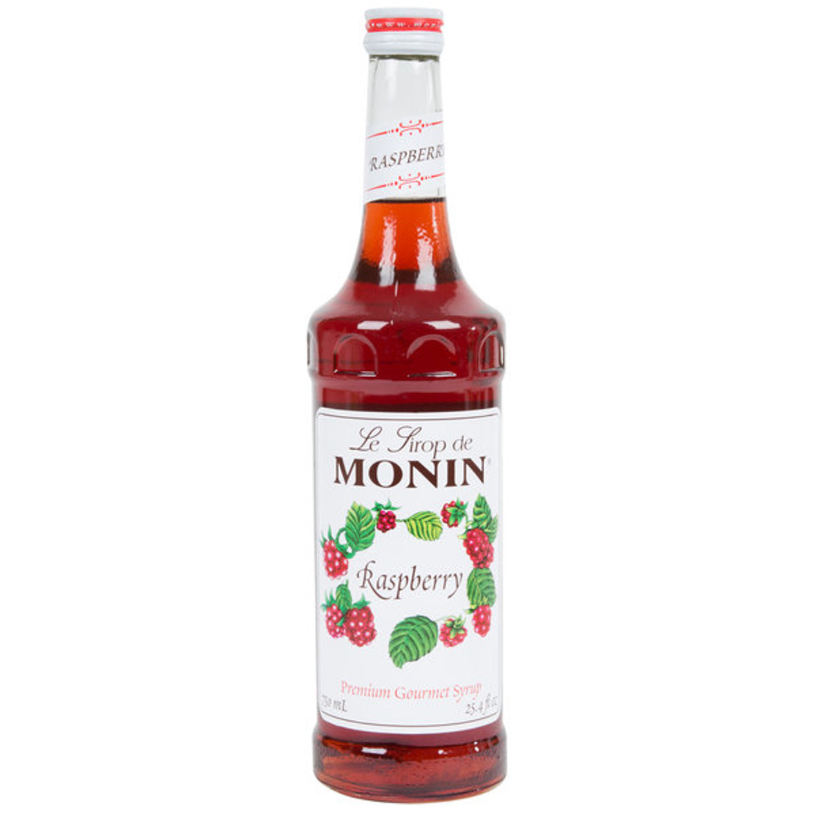 Monin Raspberry Flavor Syrup Glass, 750 ml, 12 Per Case
