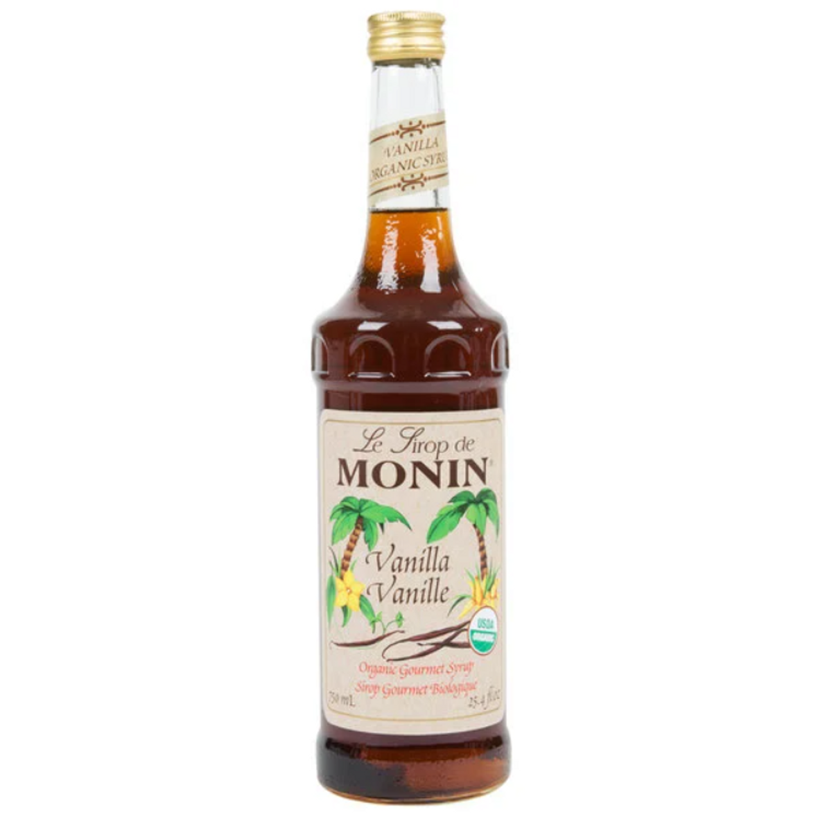 Monin Organic Vanilla Flavor Syrup, 750 ml