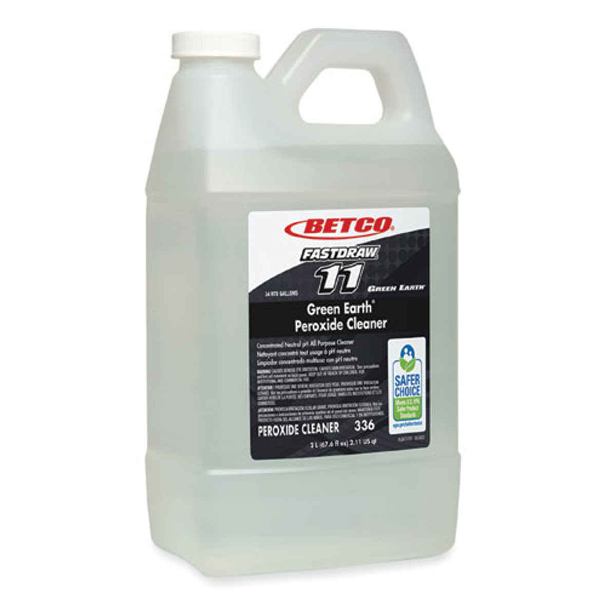 Betco Green Earth Peroxide Cleaner, Fresh Mint Scent, 2 L Bottle, 4/carton
