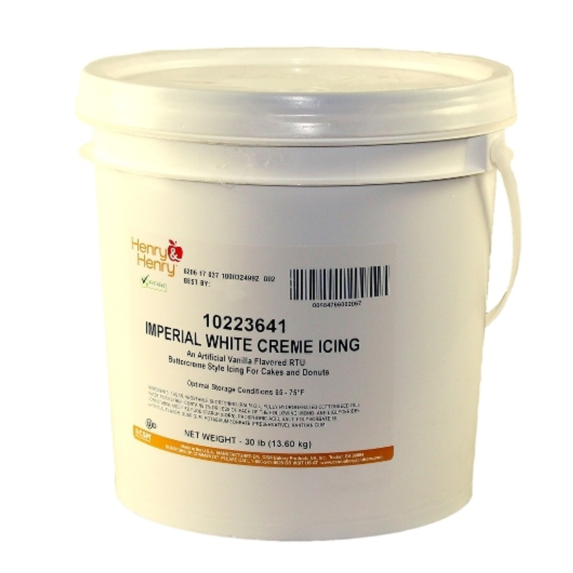 Henry and Henry Imperial White Cream Icing, 30 Pounds