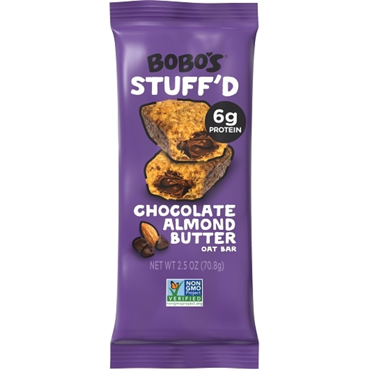 Bobo s Chocolate Almond Nut Butter Filled Oat Bar, 2.5 Ounces, 48 Per Case