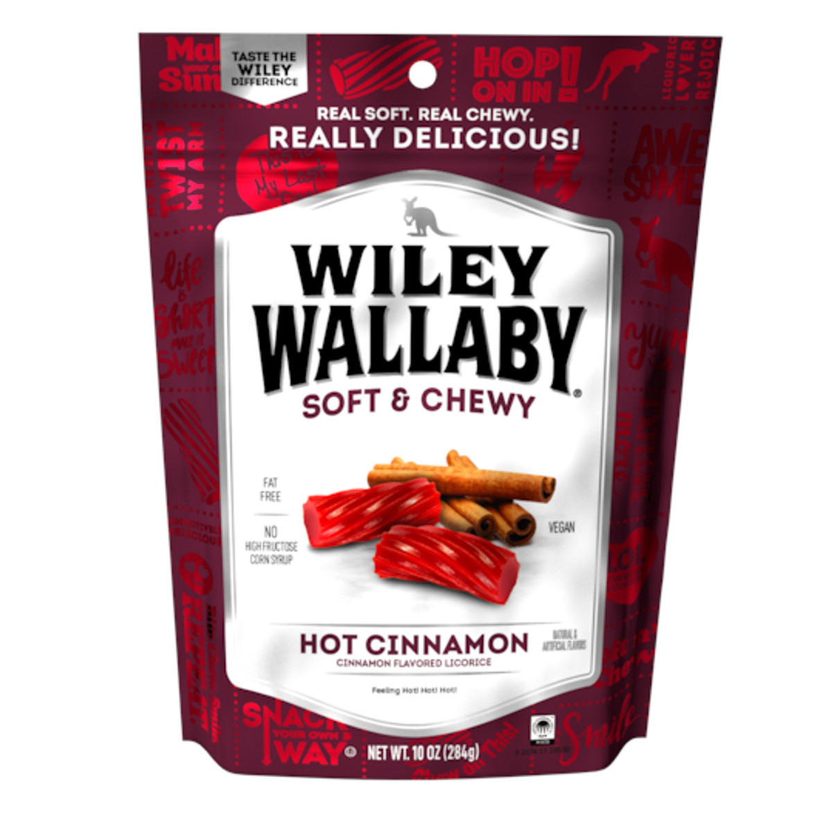 Wiley Wallaby Hot Cinnamon Licorice, 10 Ounces, 10 Per Case