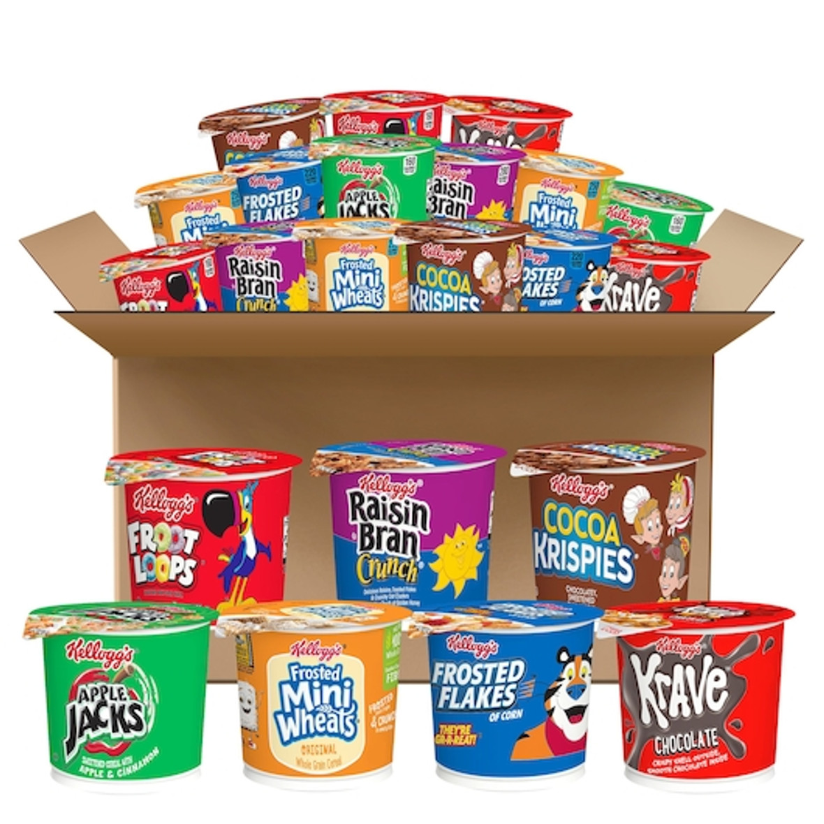 Kellogg Total Assortments Cereal Cups Variety Pack, 60 Count