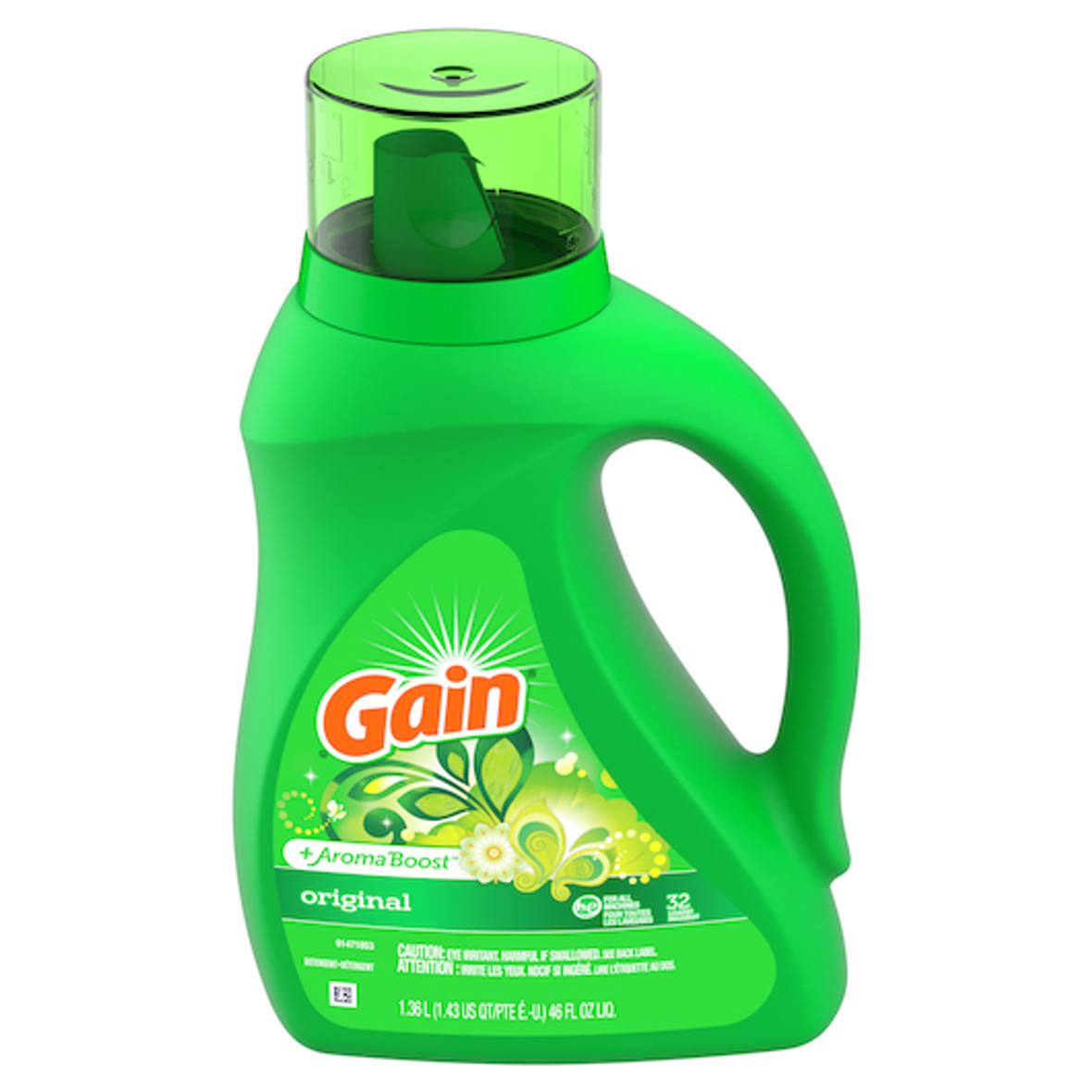 Gain High Suds Outdoor Fresh Liquid Detergent, 1.36 Liter