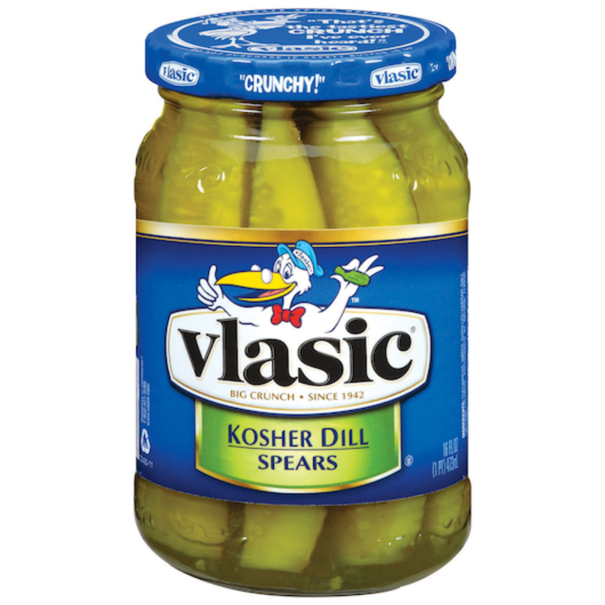 Vlasic Kosher Dill Pickle Spears, 16 Fluid Ounce, 6 Per Case