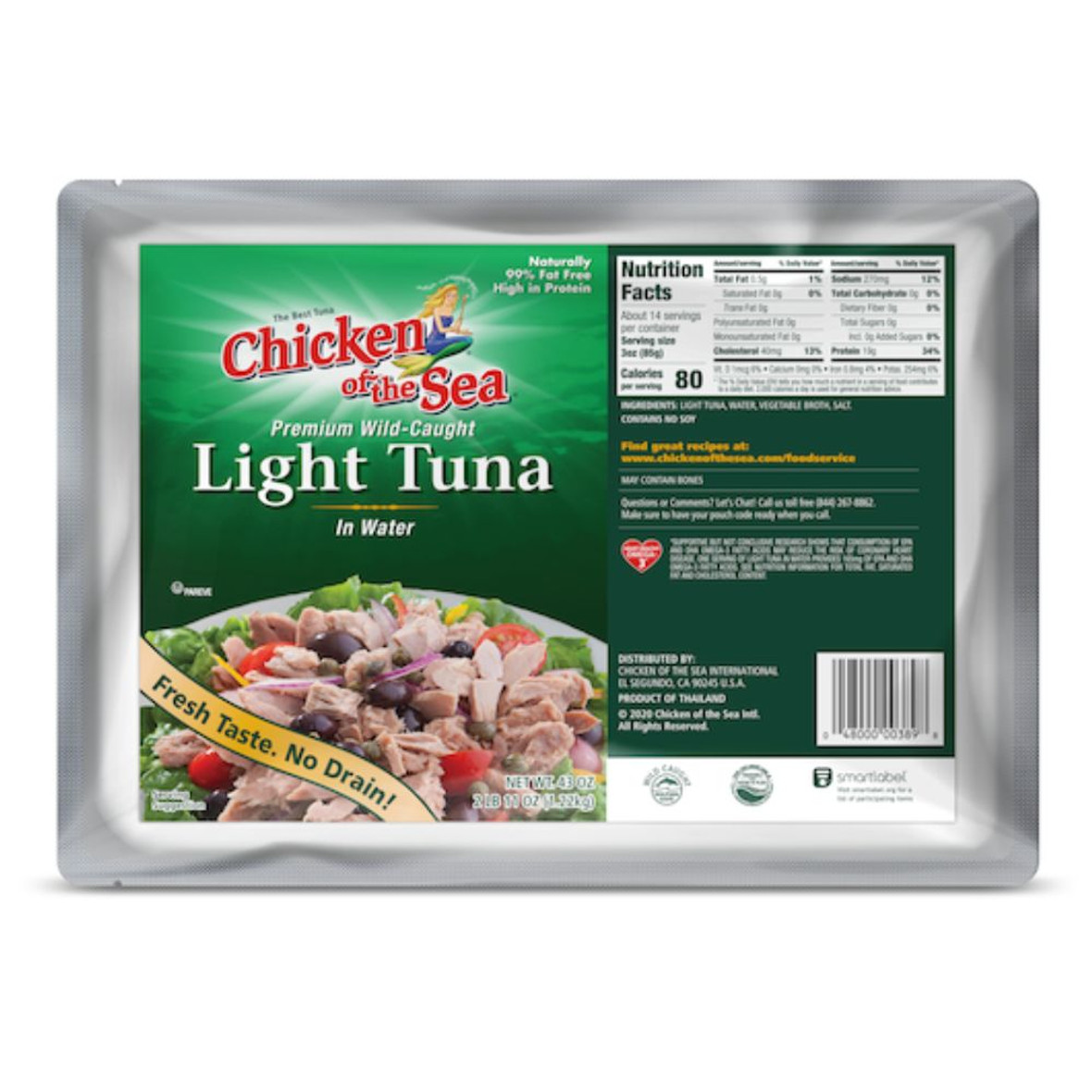 Chicken of the Sea Premium Wild Caught Light Tuna