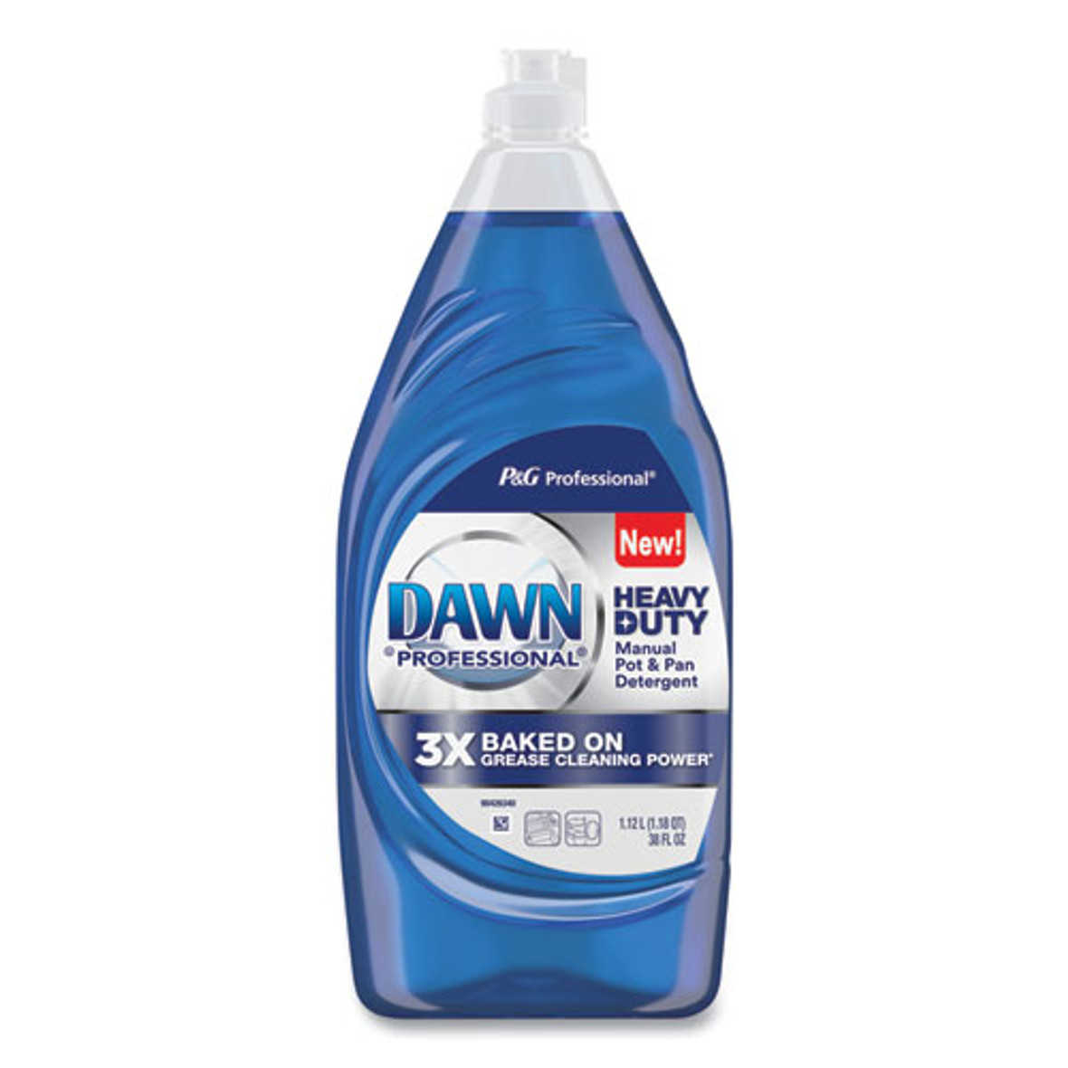 Dawn Professional Heavy-Duty Manual Pot/Pan Dish Detergent, Original Scent, 38 Oz Bottle, 8/Ct