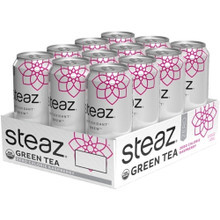 Steaz Iced Tea Raspberry Zero, 16 Fluid Ounces, 12 Per Case