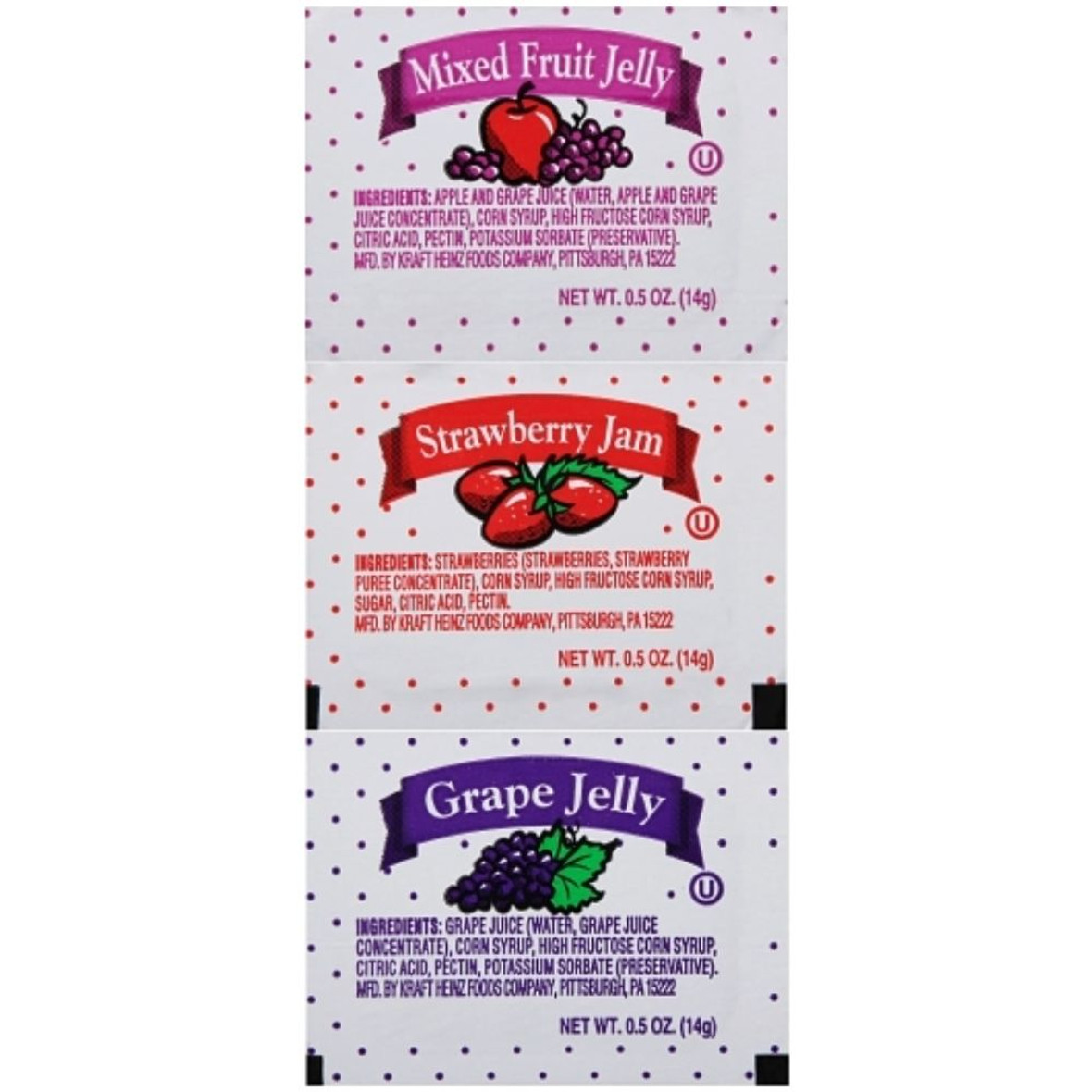 Portion Pac Flavor #12 80 Grape, 80 Strawberry Jam, 40 Mixed