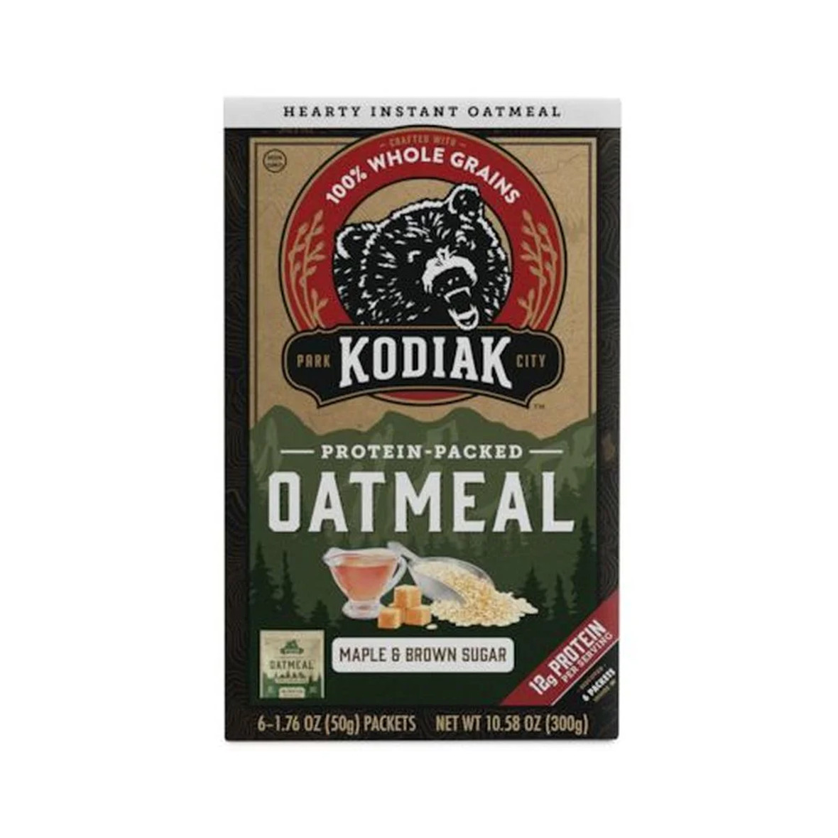 Kodiak Cakes Maple Brown Sugar Oatmeal Packets, 10.58 Ounces, 6 Per Case