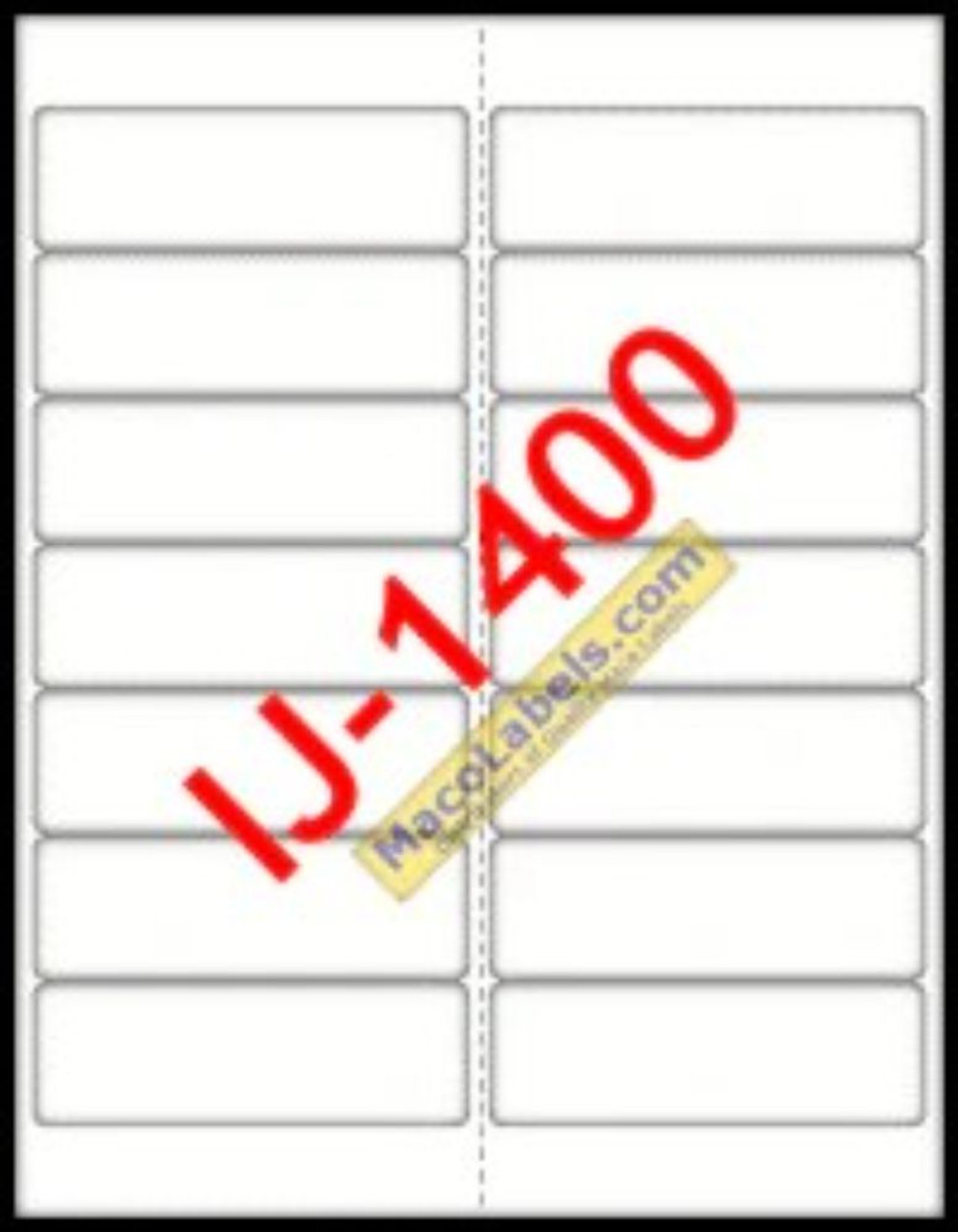MACO IJ-1400 Address Labels, 14 Labels Per Sheet, 4" X 1-1/3 Labels