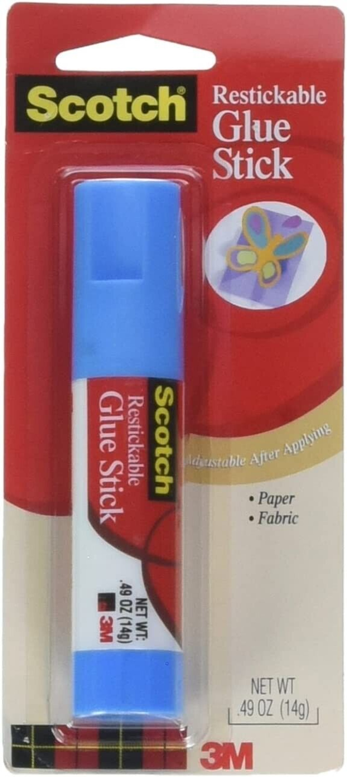 Scotch Restickable Glue Stick, 6314, 0.49 oz 60210 Industrial 3M Products & Supplies | Transparent