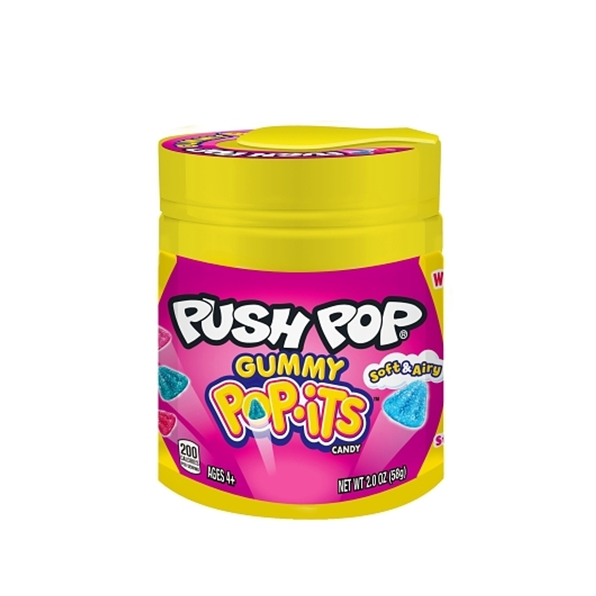 Push Pops Gummy Pop-Its Count Goods, 2 Ounce, 8 Per Box, 16 Per Case