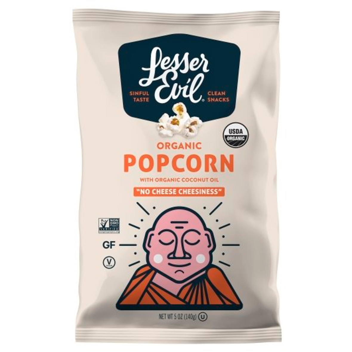 Lesserevil Organic Popcorn No Cheese