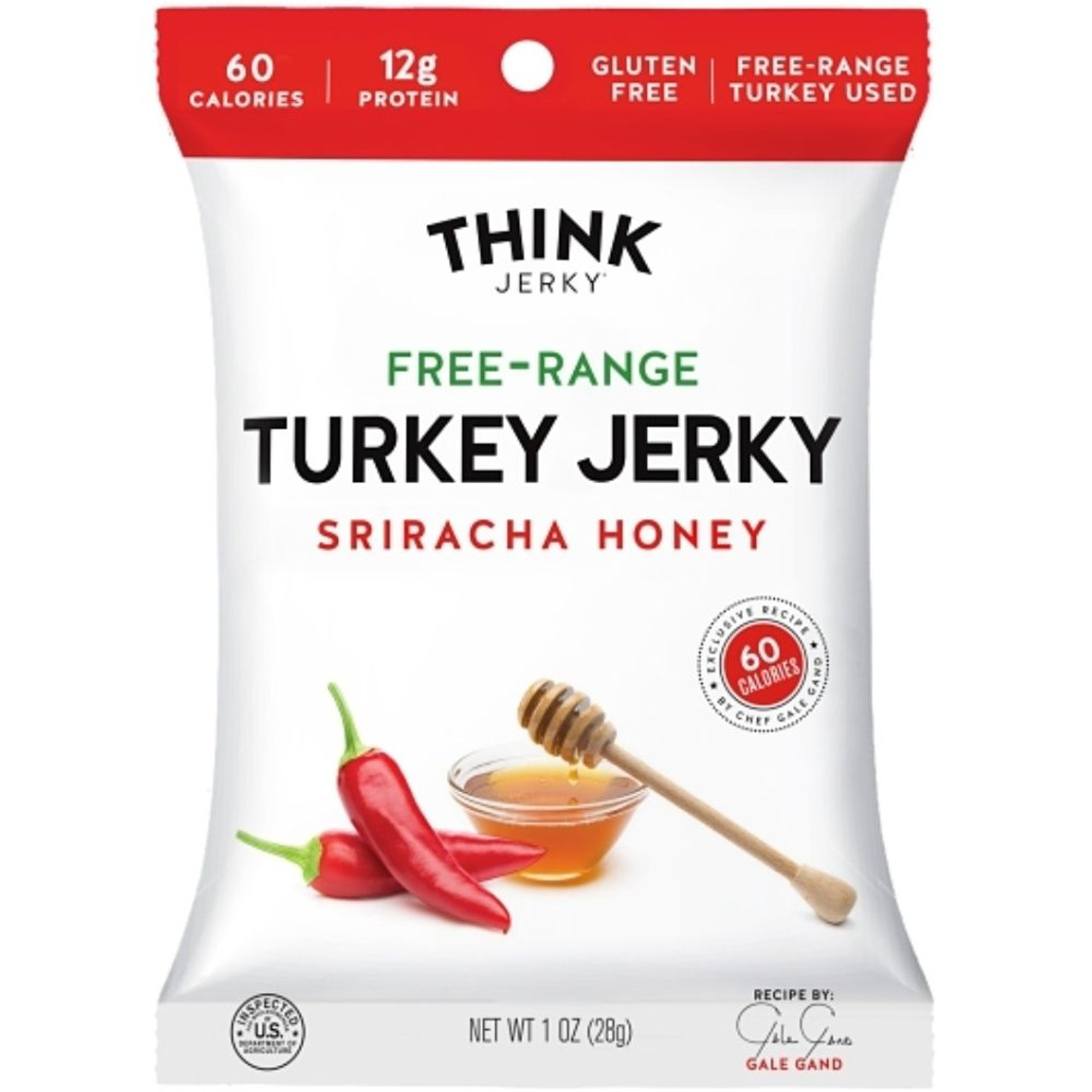 Think Jerky Sriracha Honey Turkey Jerky Case, 1 Ounce