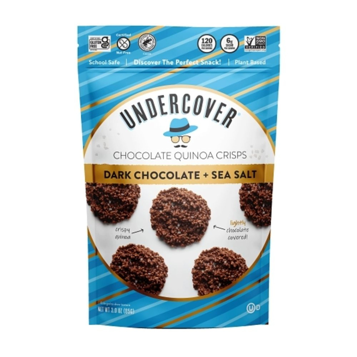Undercover Snacks Dark Choc + Sea Salt Pouch, 3 Ounce