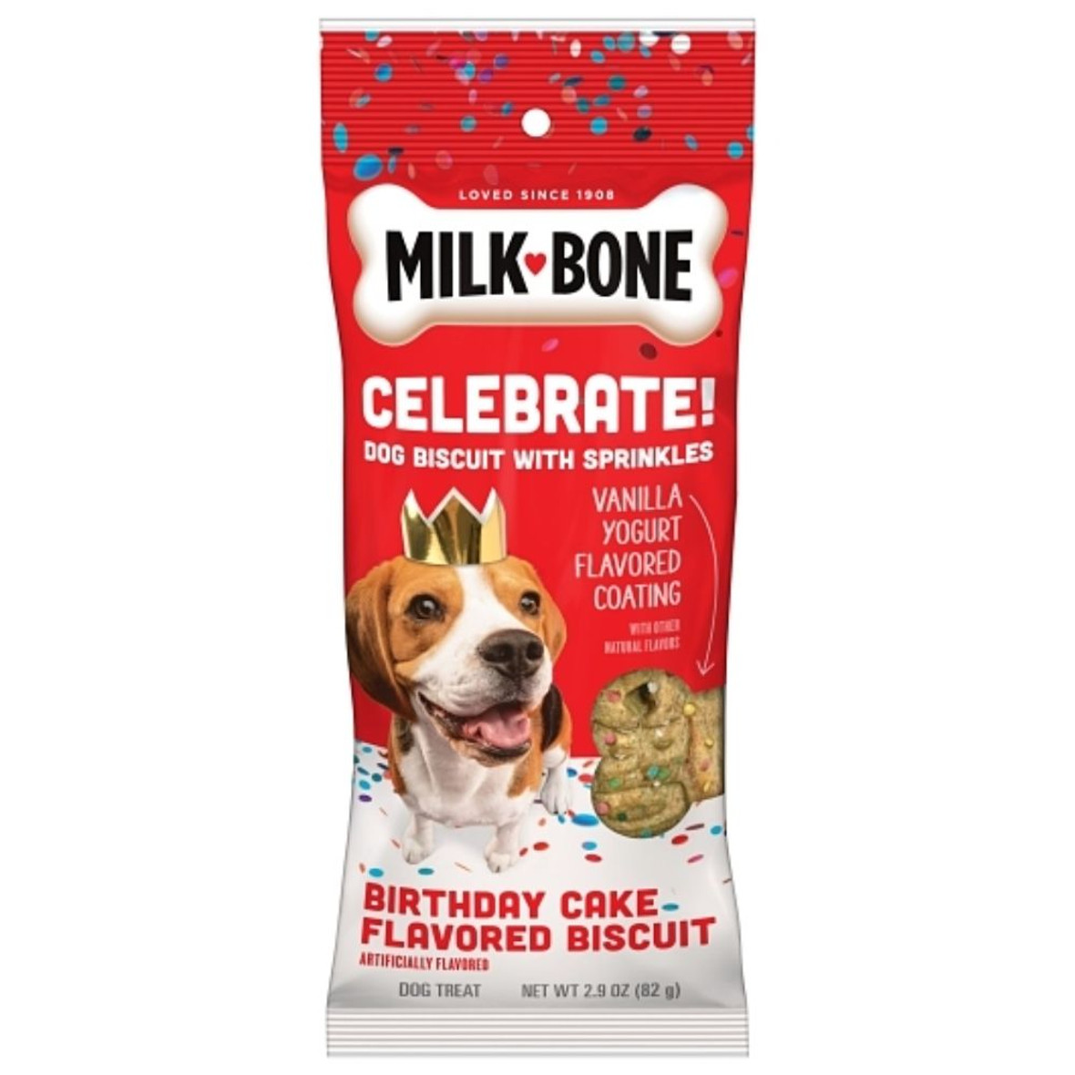 Milk Bone 2.9 Ounce Vanilla Dipped Birthday Large Biscuit