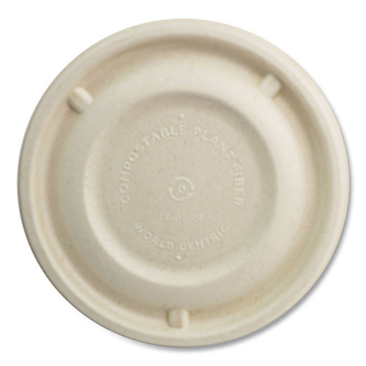 World Centric Fiber Lids For Bowls, 4.7" Dia, Paper, 500/Carton