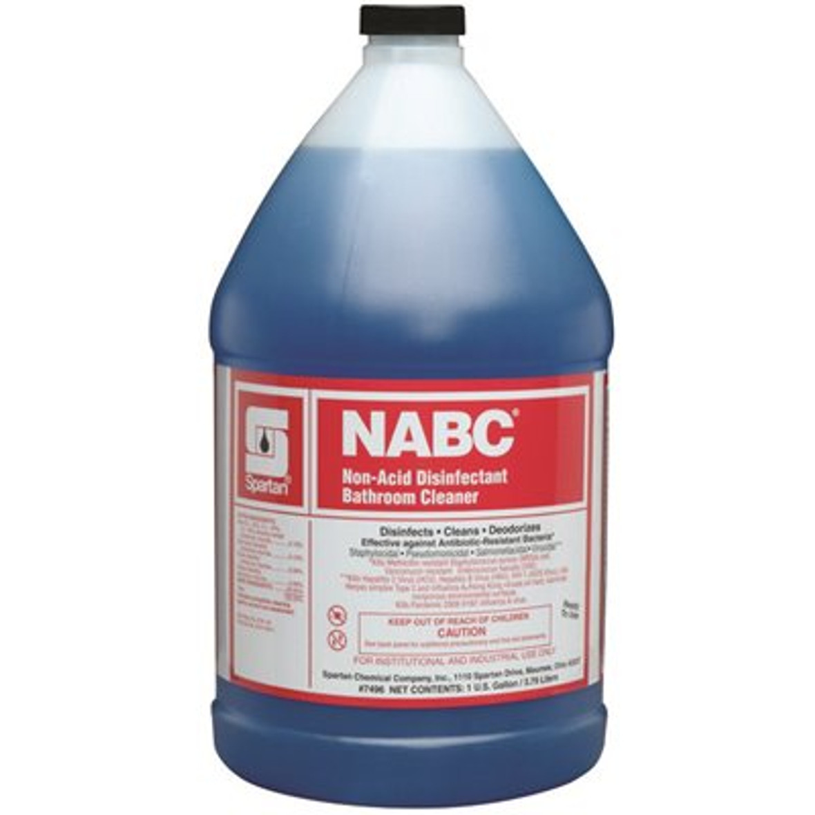 Spartan NABC Non-Acid Bathroom Restroom Disinfectant, Floral Scent, 1 Gallon, 4 Per Case