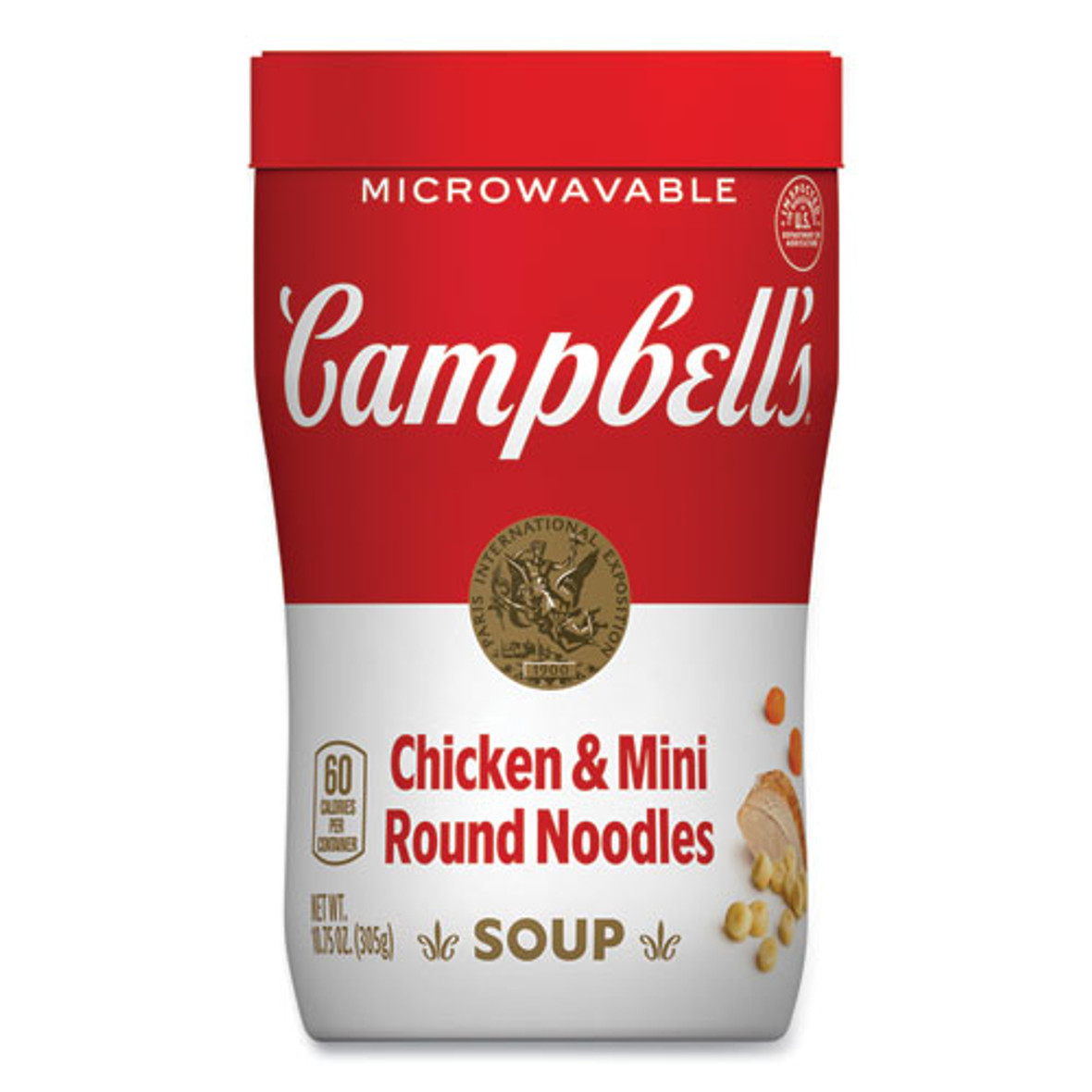 Campbell's Soup On The Go Chicken With Mini Noodles, 10.75 Oz Cup, 8/carton