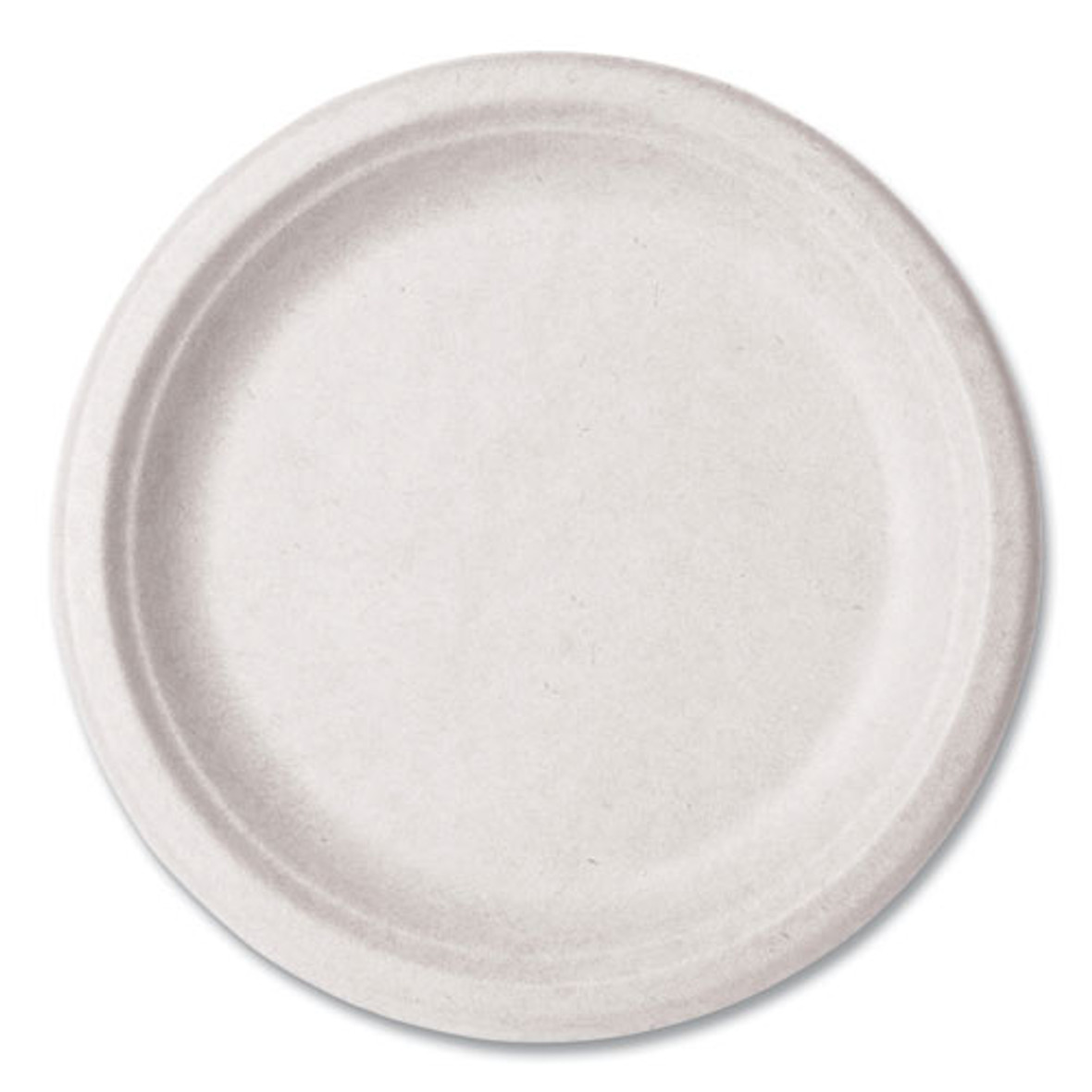 Vegware Molded Fiber Tableware, Plate, 9" Diameter, White, 500/carton