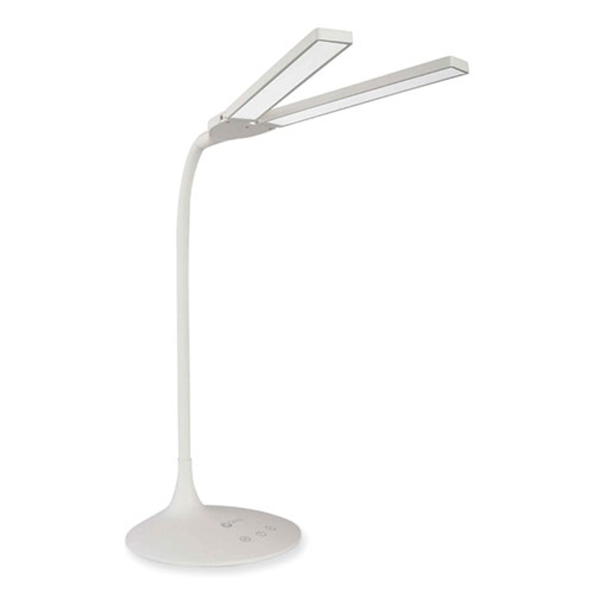 OttLite Wellness Series Pivot LED Desk Lamp With Dual Shades, 13.25" To 26" High, White
