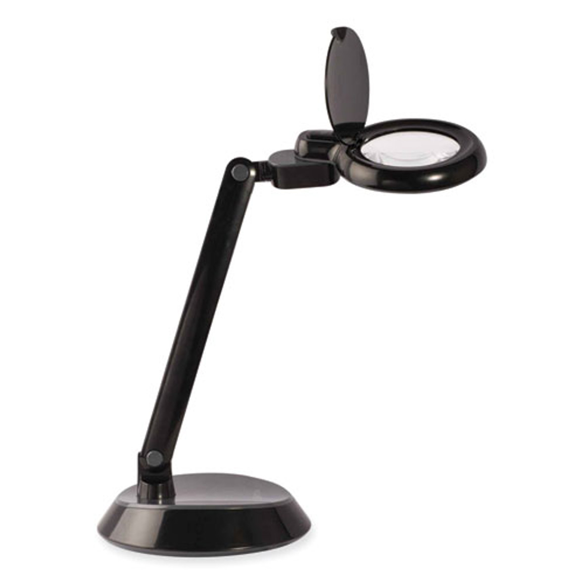 OttLite Space-Saving LED Magnifier Desk Lamp, 14" High, Black