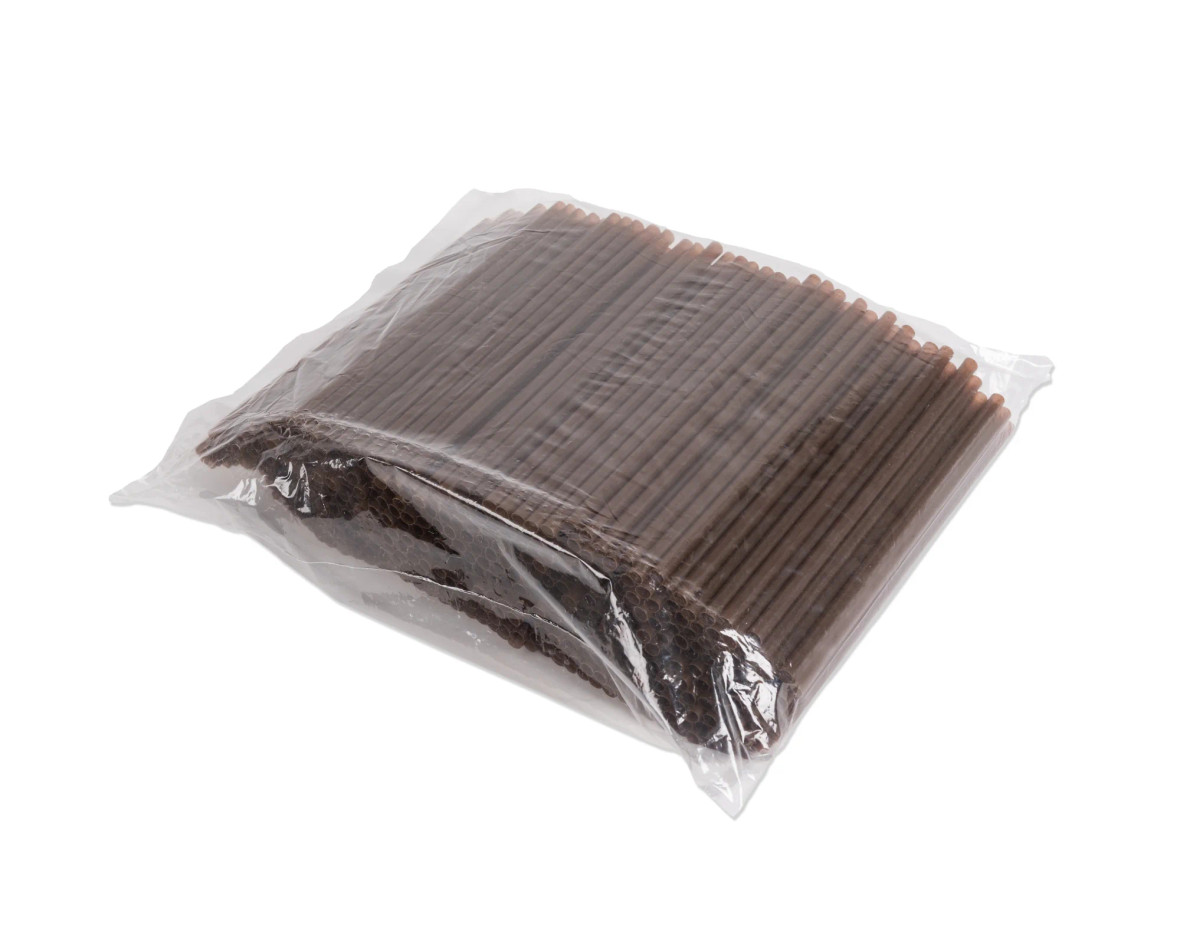 The Sustainable Agave Company 8  Regular Brown Agave Straws (Branded) 5000 Per Case