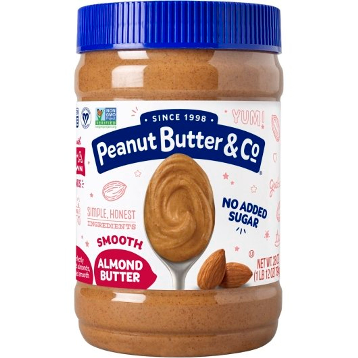 Peanut Butter & Co No Sugar Added, All Natural Almond Butter, 28 Ounces, 6 Per Case