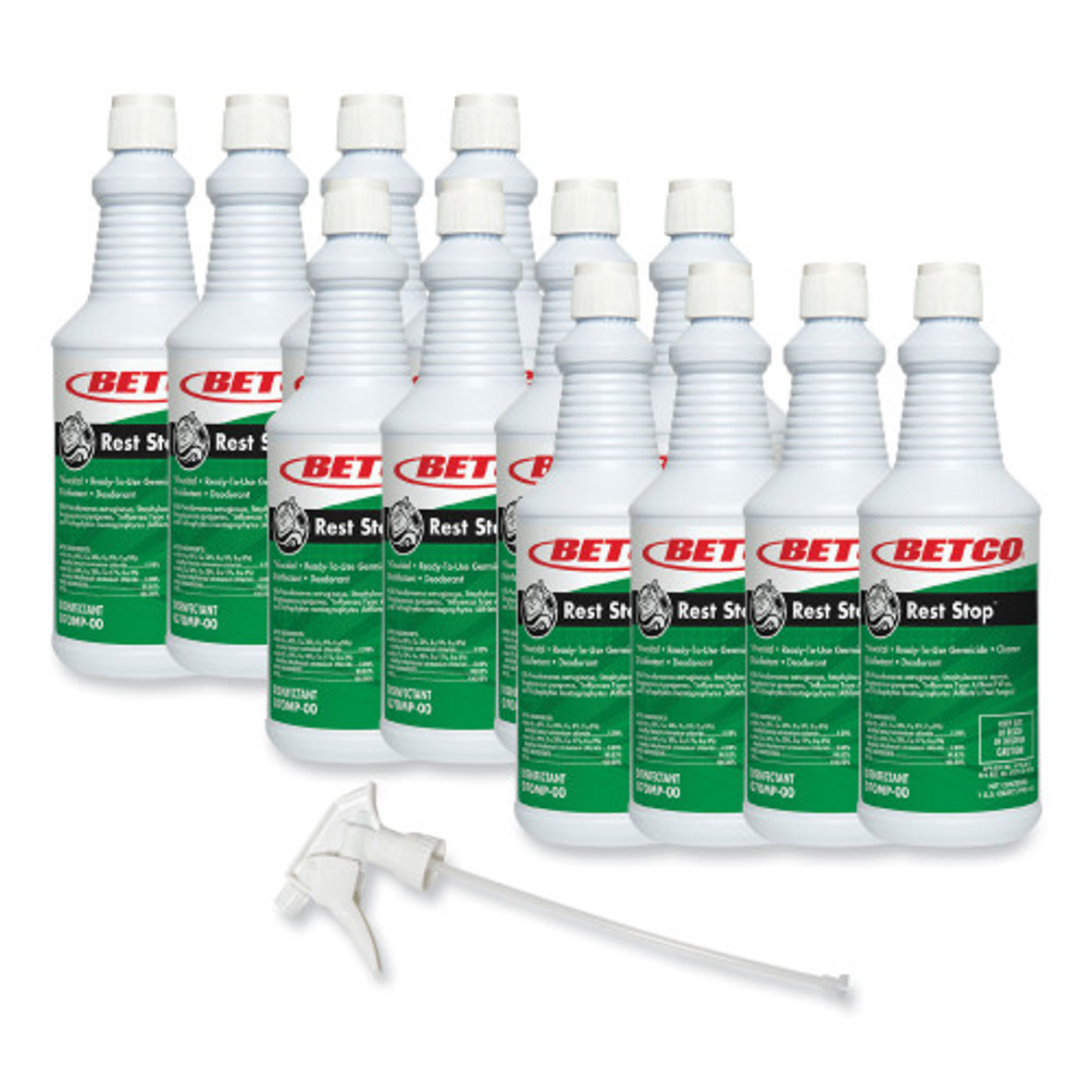 The Betco Rest Stop Ready-To-Use, Acid-Free Restroom Cleaner, 32 Oz, 12 Per Case