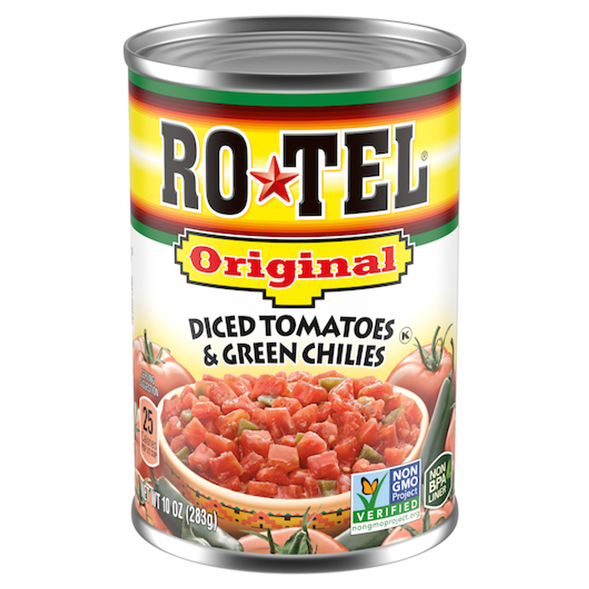 Ro Tel Original Diced Tomatoes And Green Chilies, 10 Ounce, 24 Per Case