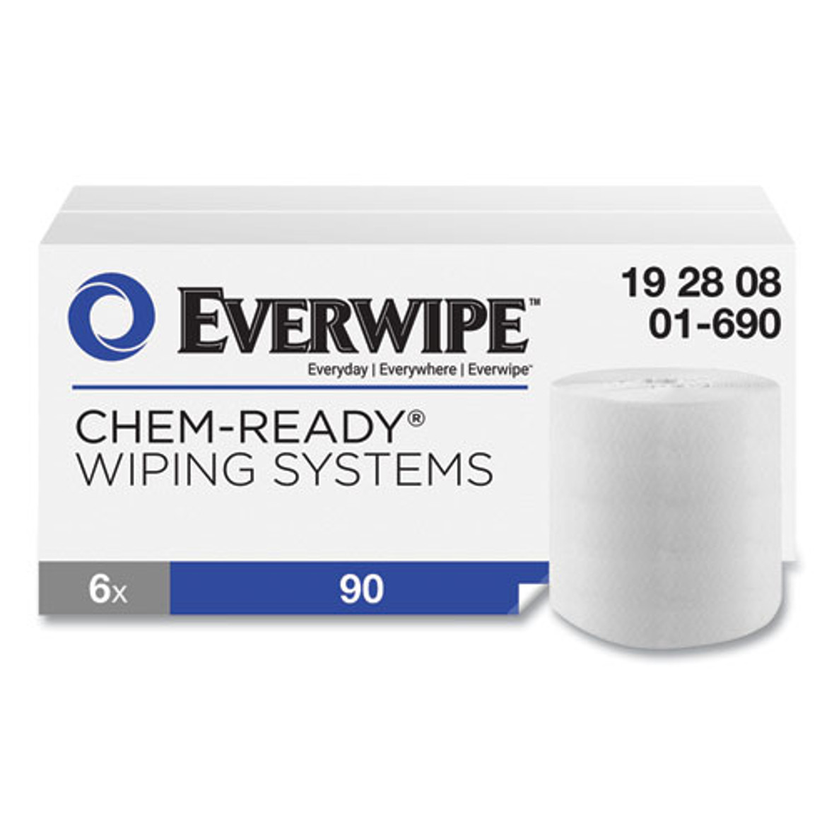 Chem-ready Dry Wipes, 10 X 12, 90/box, 6 Boxes/carton