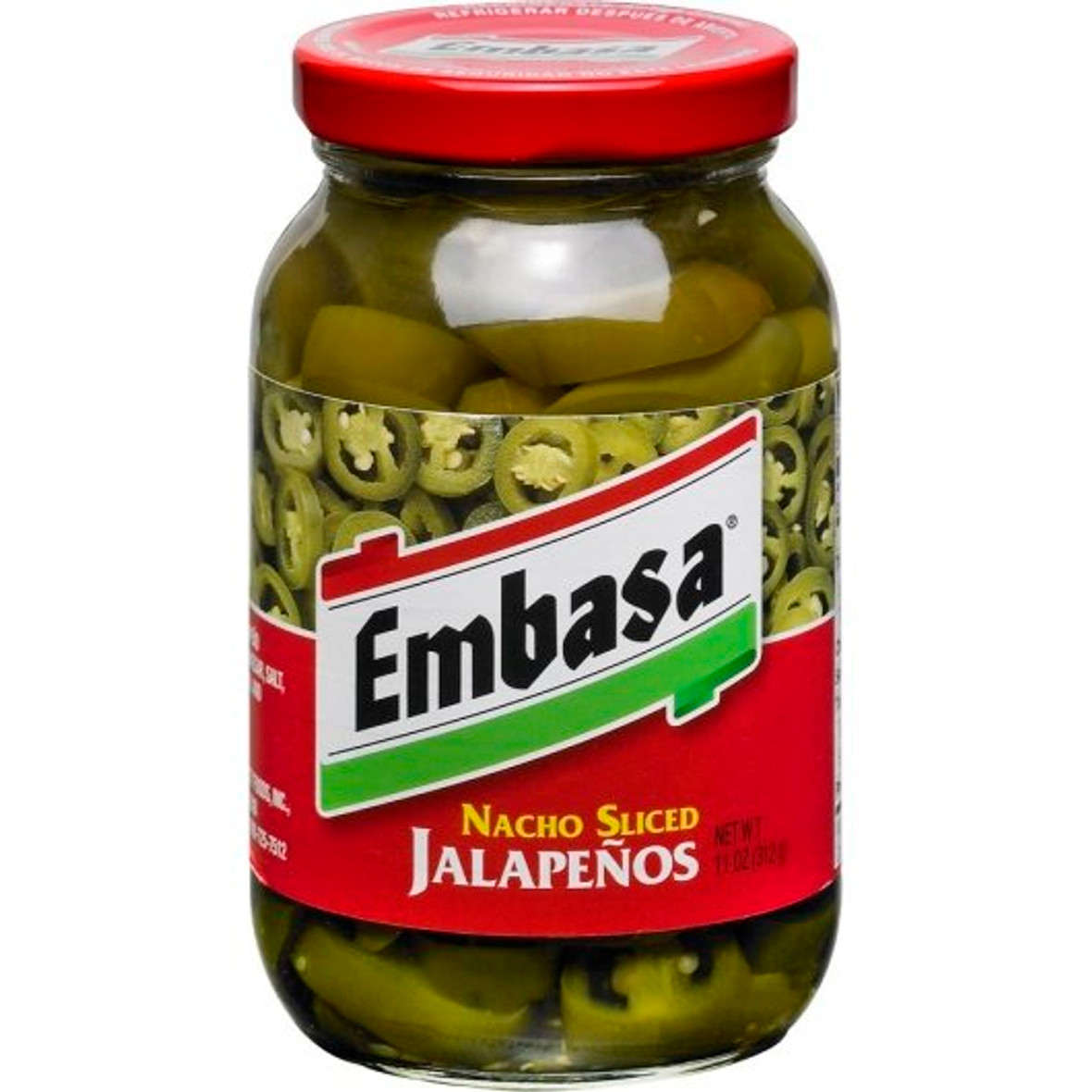 Embasa Nacho Sliced Jalapeno Peppers, 11 Ounce, 12 Per Case