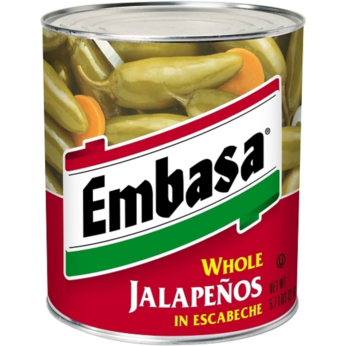 Embasa Whole Jalapenos In Escabeche, 92 Ounce, 6 Per Case