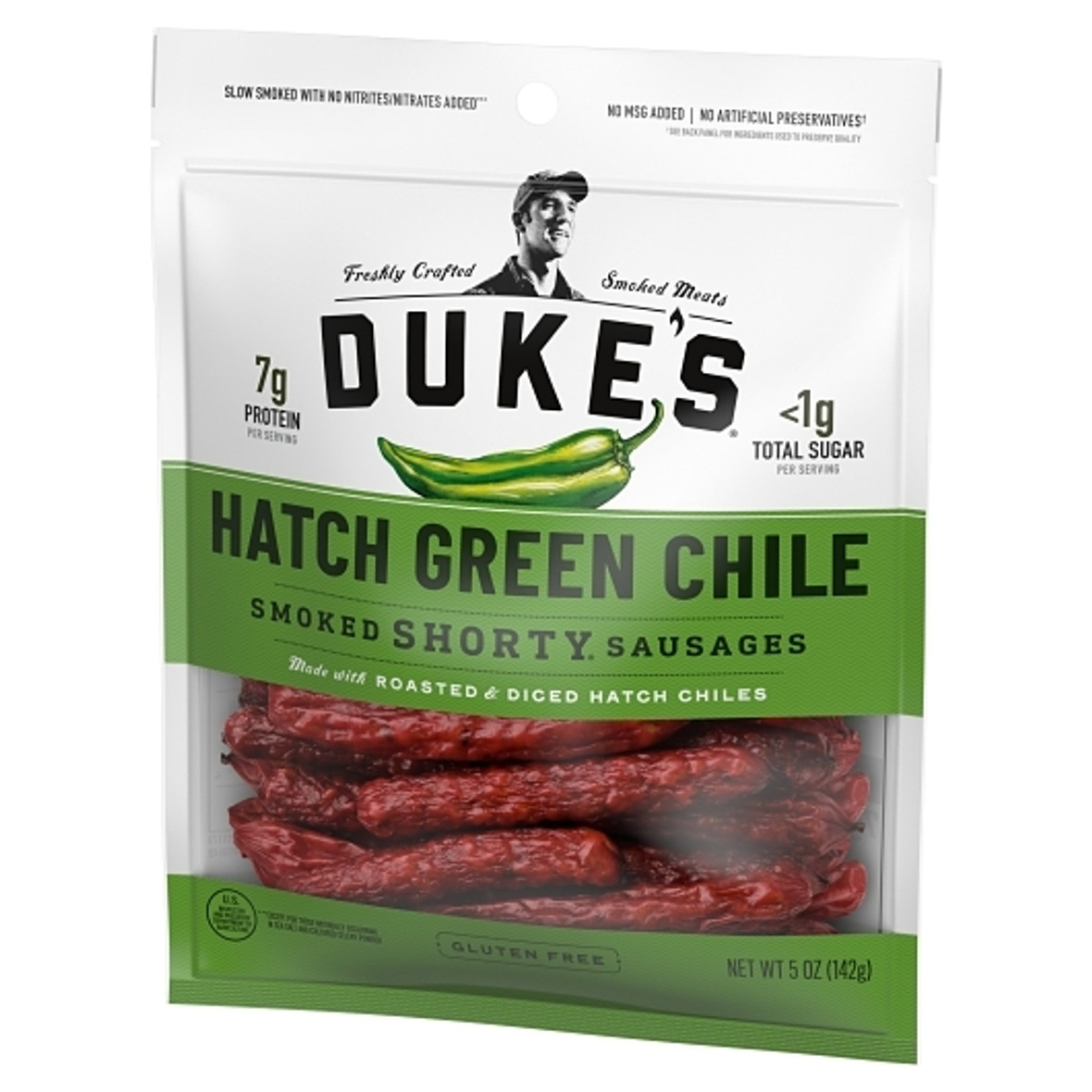 Duke s Hatch Green Chilies Smoked Sausage, 5 Ounce, 8 Per Case