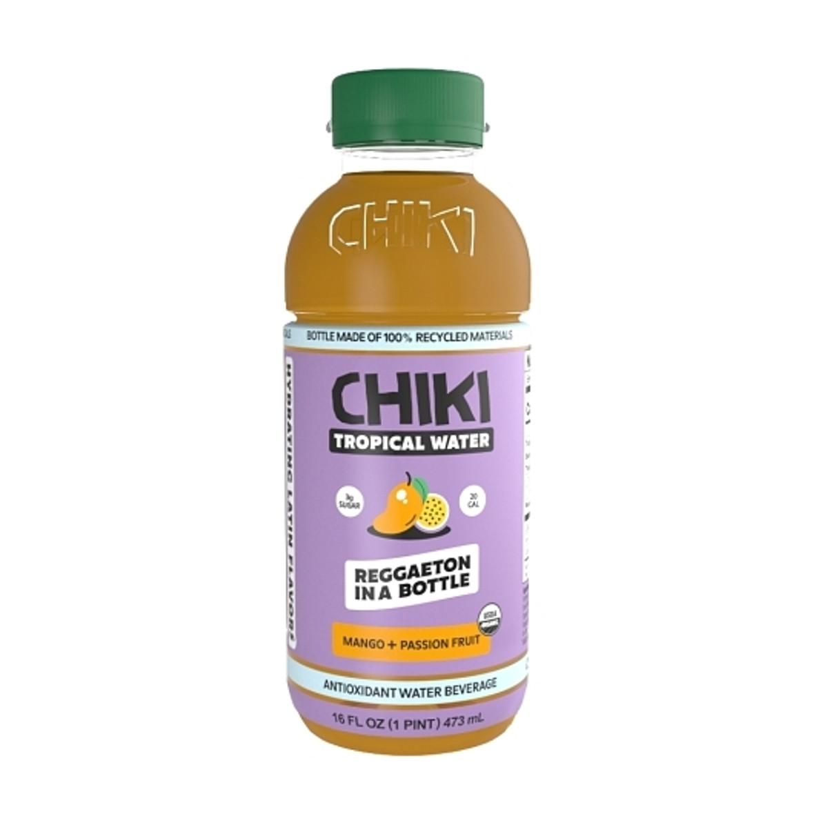 Chiki Chiki Boom Boom Mango Passion Fruit Chiki Organic Tropical Water Case, 16 Fluid Ounce, 12 Per Case
