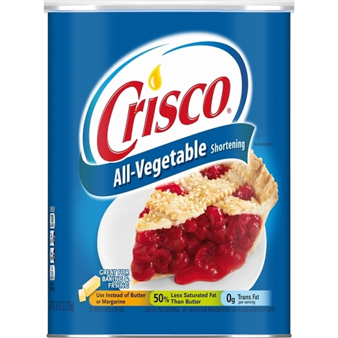 Crisco Regular All-Vegetable Shortening Can, 6 Pound, 6 Per Case