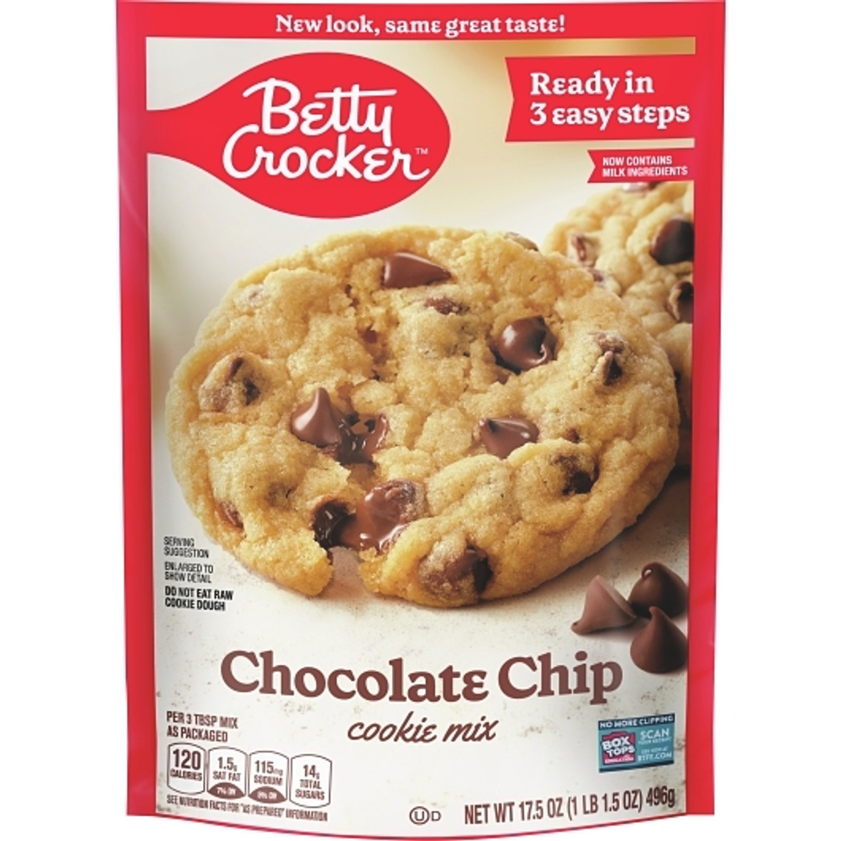 Betty Crocker Chocolate Chip Cookie Mix, 17.5 Ounces, 12 Per Case